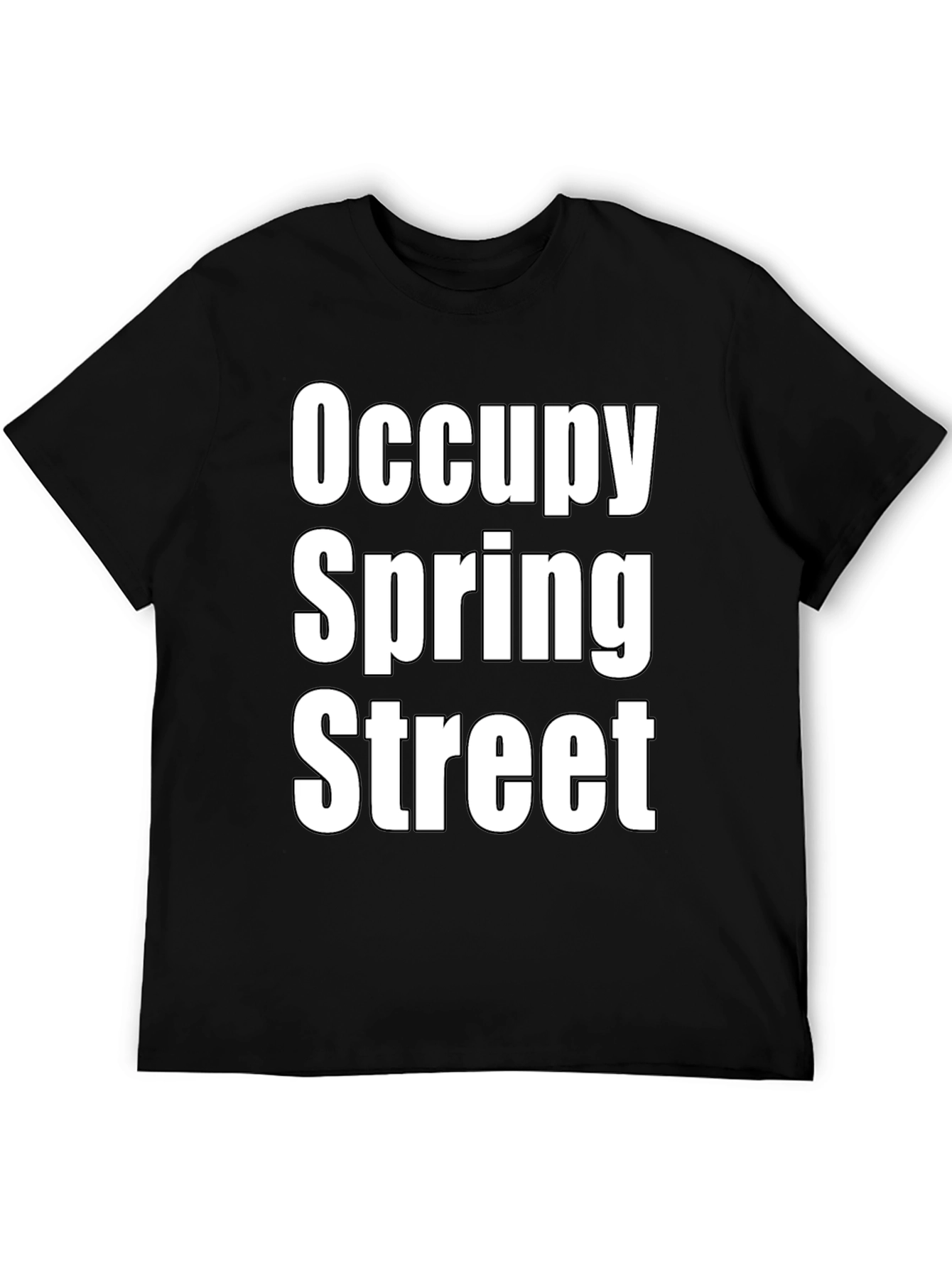 Occupy Spring Street Black Graphic T-Shirt
