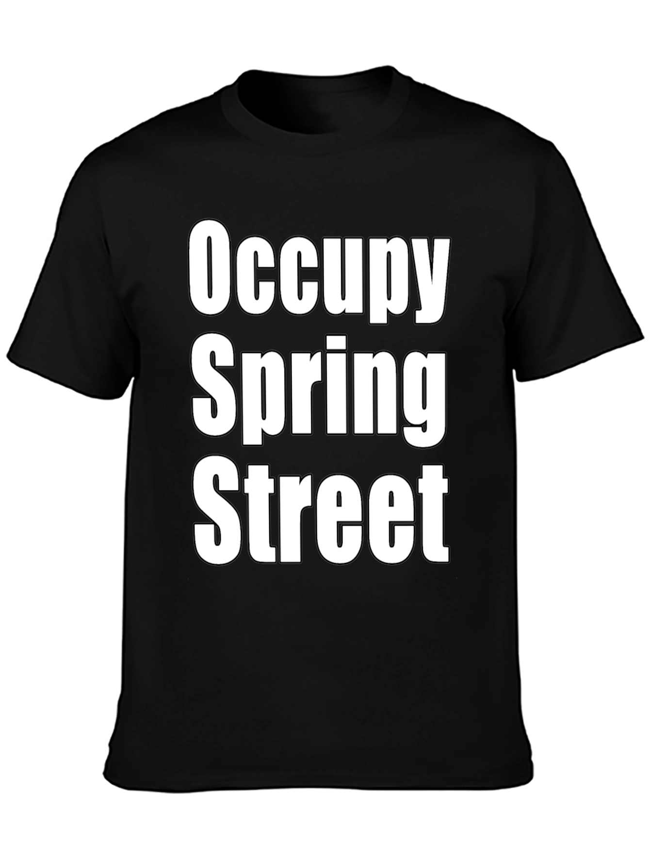 Occupy Spring Street Black Graphic T-Shirt