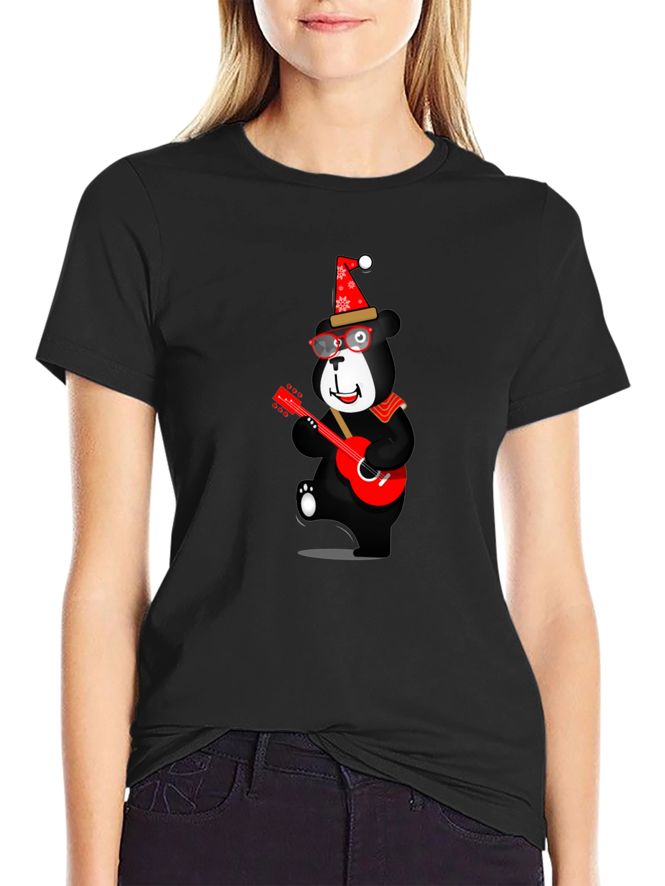 Festive Bear Guitar T-Shirt