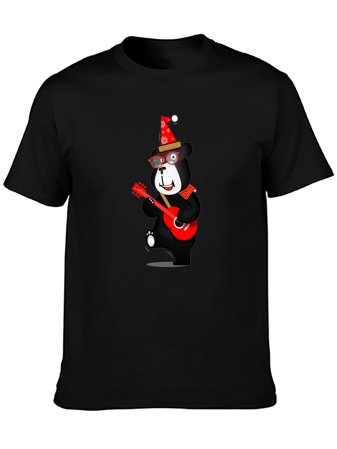 Festive Bear Guitar T-Shirt
