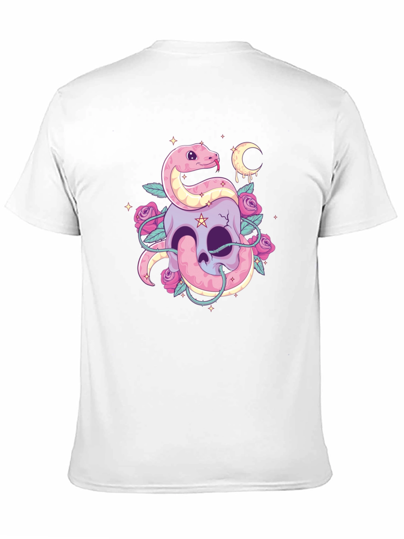 Skull & Snake Graphic Tee - Goth Aesthetic Shirt