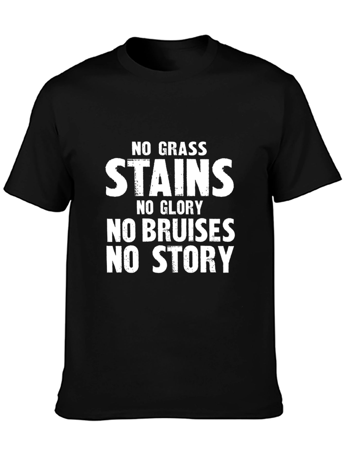 No Grass Stains T-Shirt - Black Graphic Tee