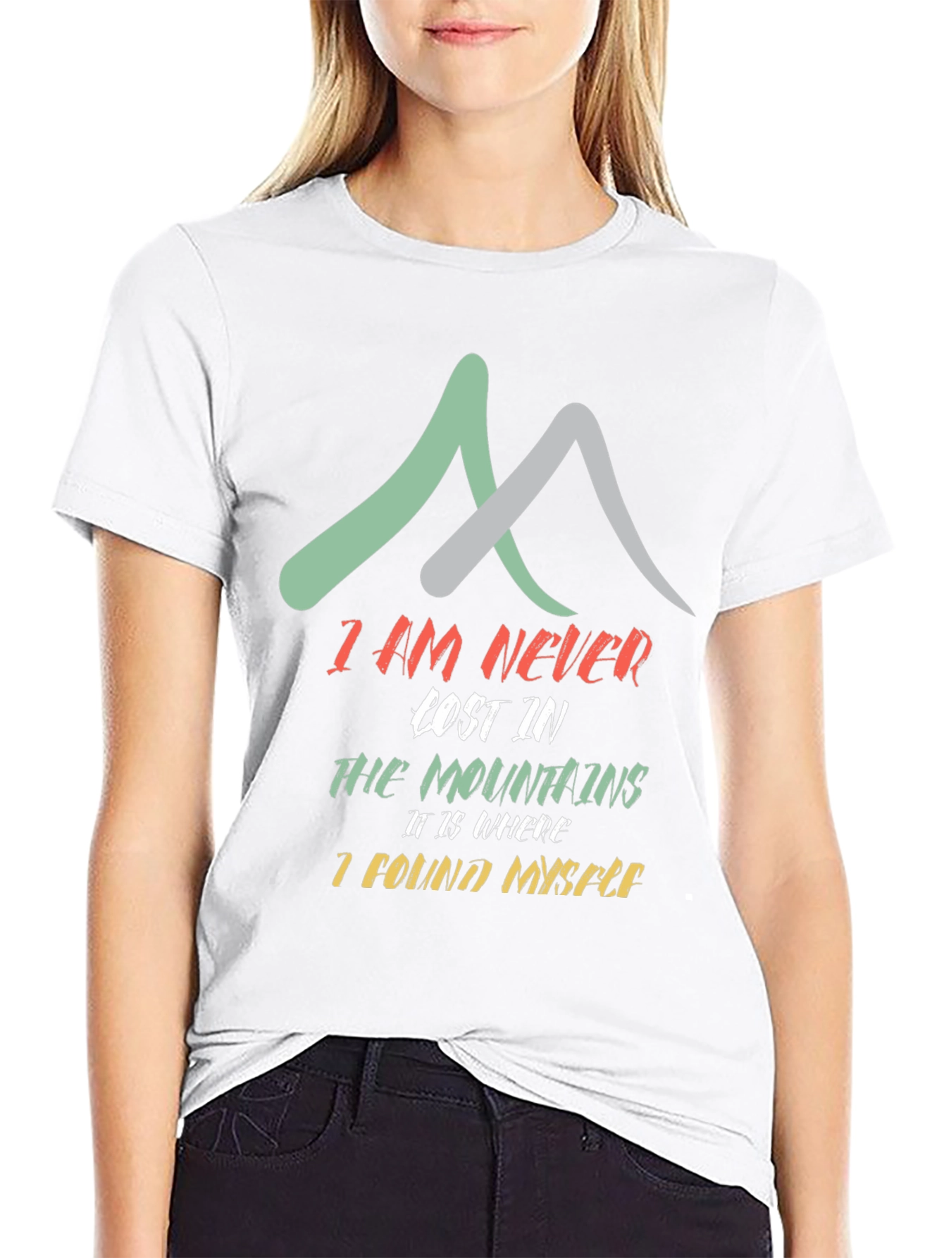 Mountains Found Myself Black T-Shirt