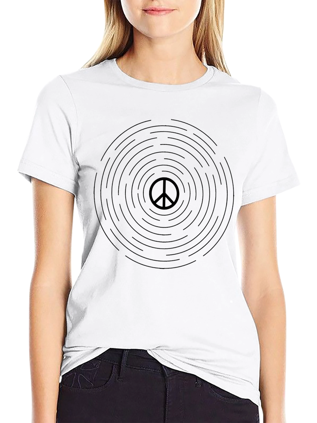 Peace Sign Circle Graphic Tee
