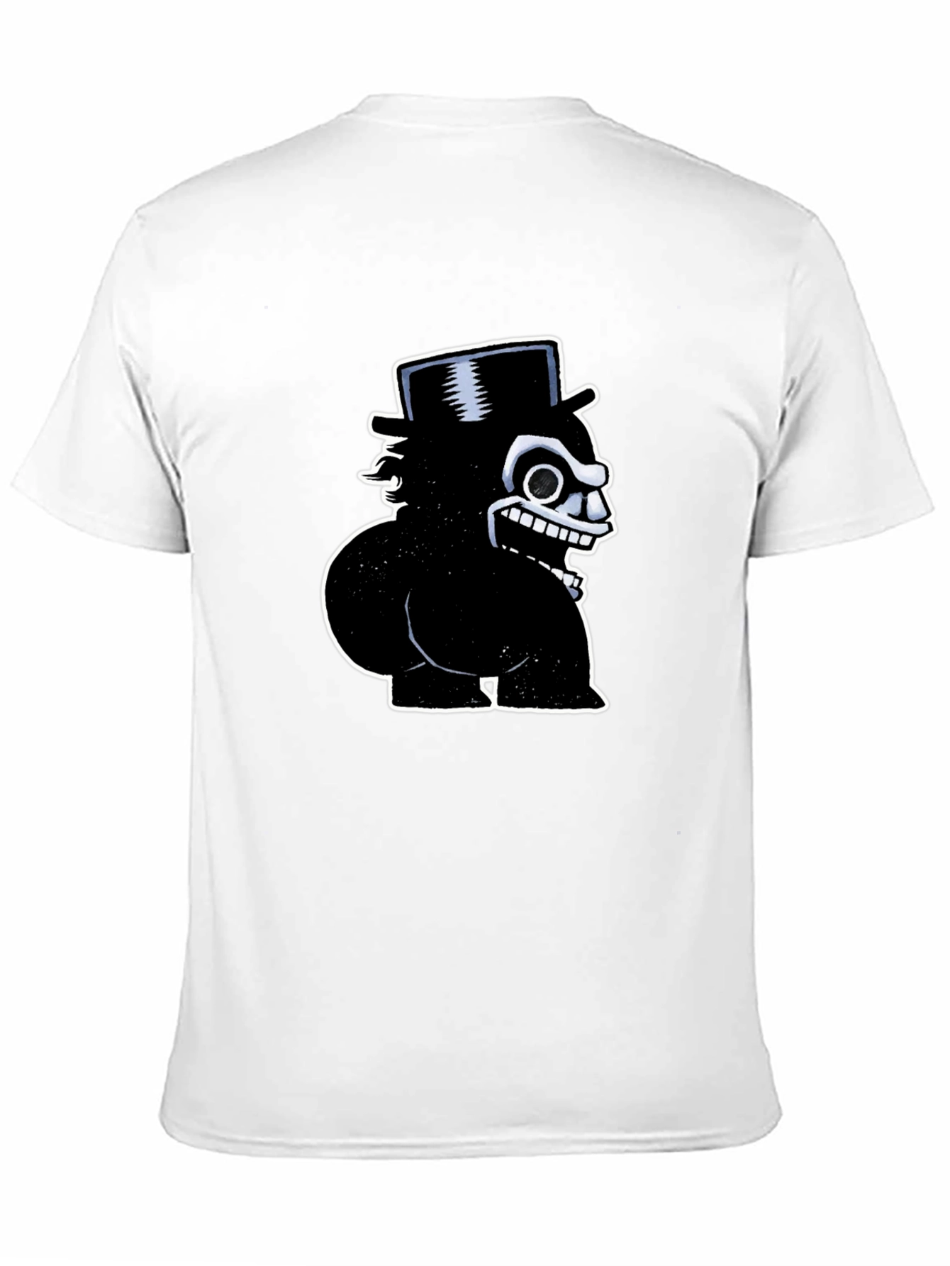 Mens Black Cartoon Character Graphic T-Shirt