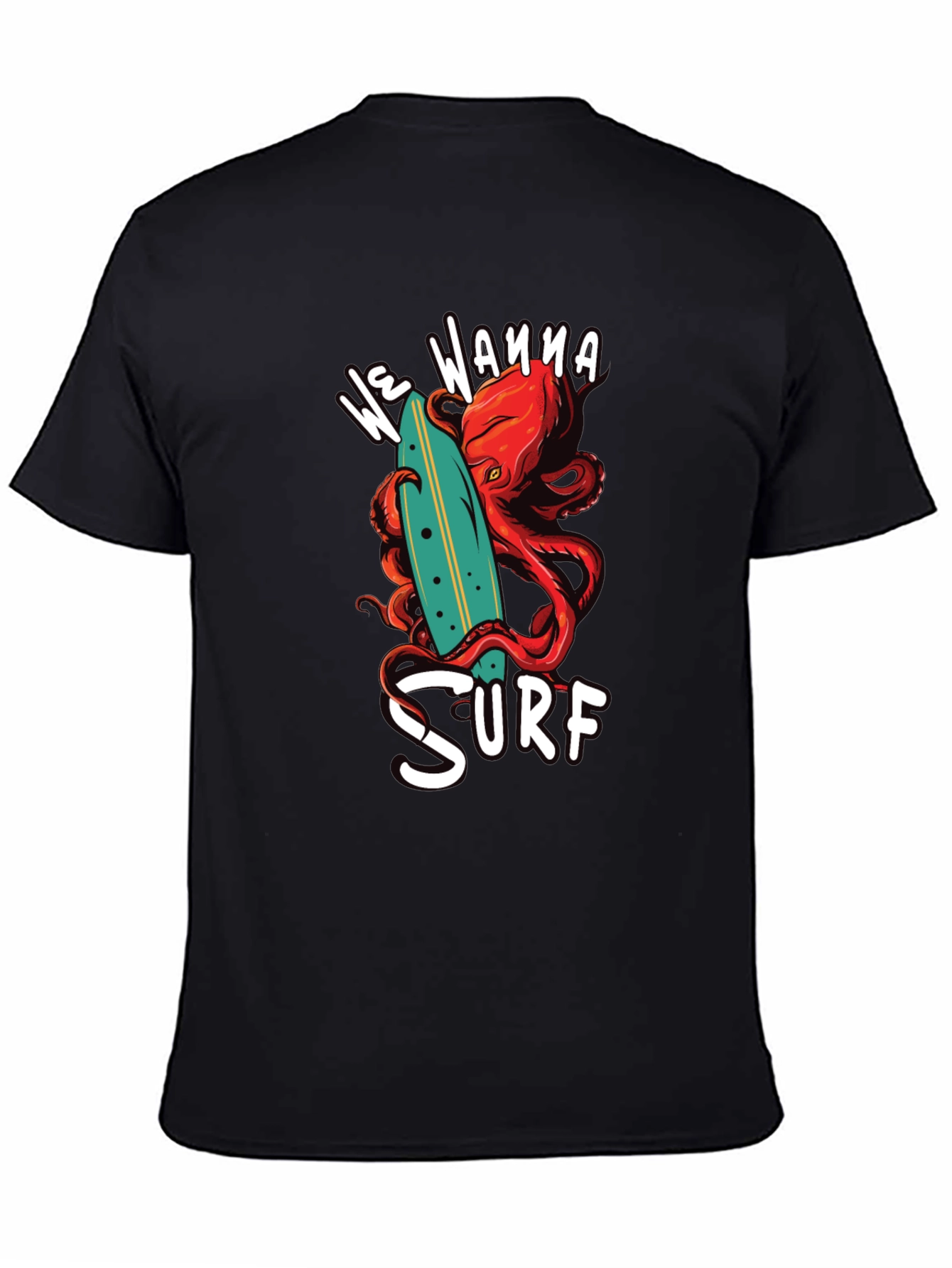 We Wanna Surf Octopus Graphic Tee