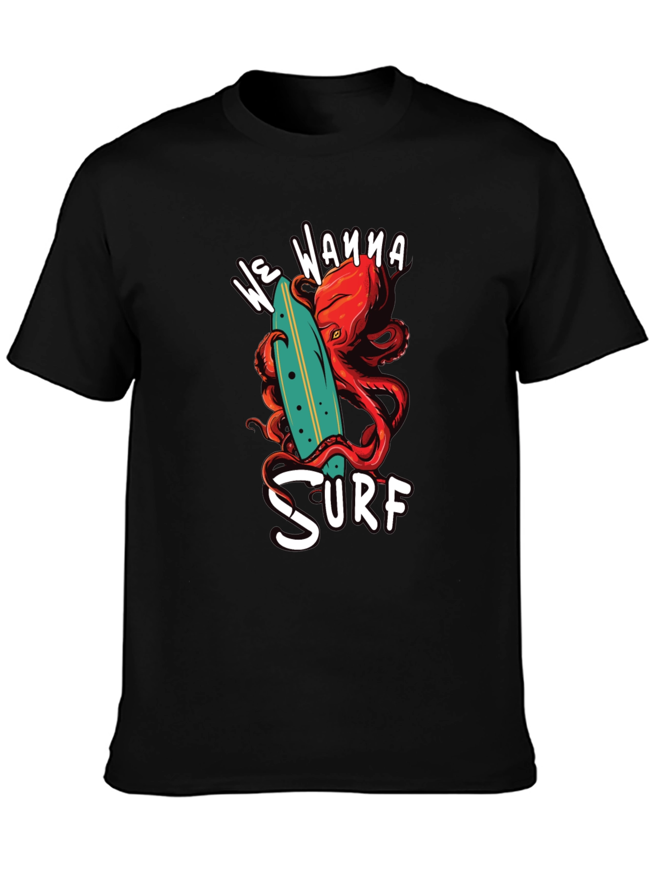 We Wanna Surf Octopus Graphic Tee