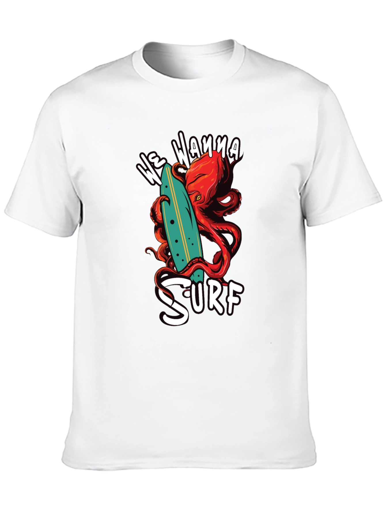 We Wanna Surf Octopus Graphic Tee