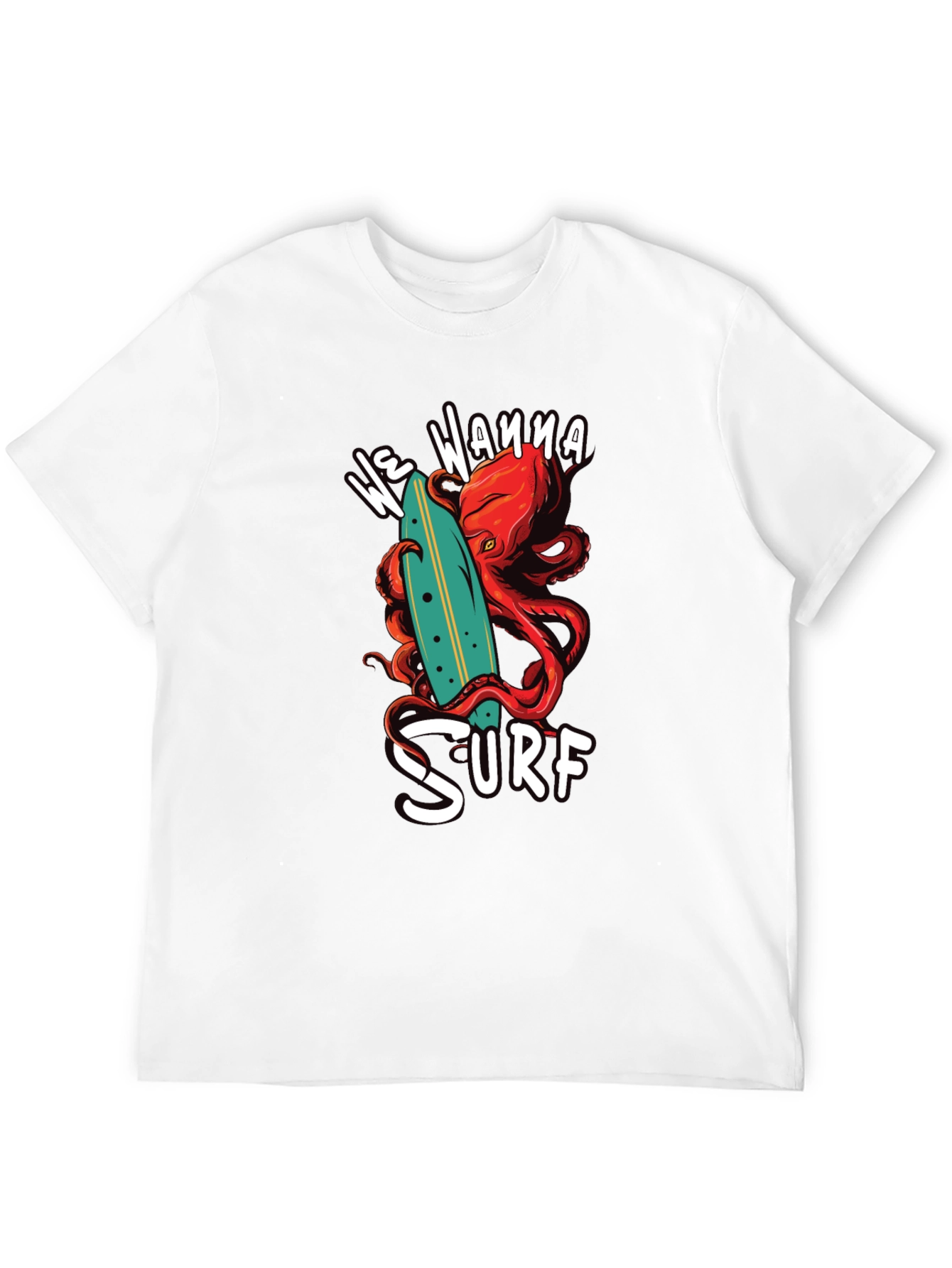 We Wanna Surf Octopus Graphic Tee