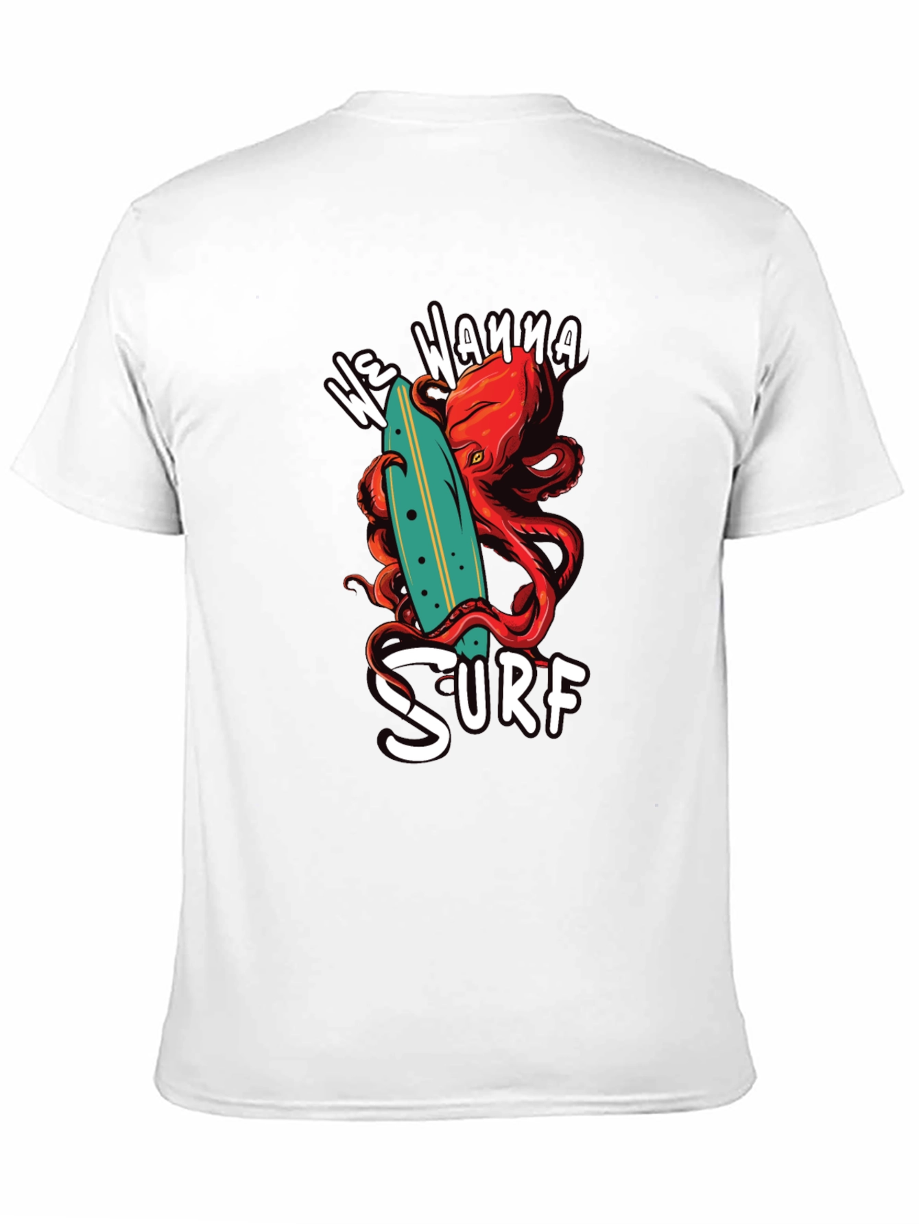We Wanna Surf Octopus Graphic Tee