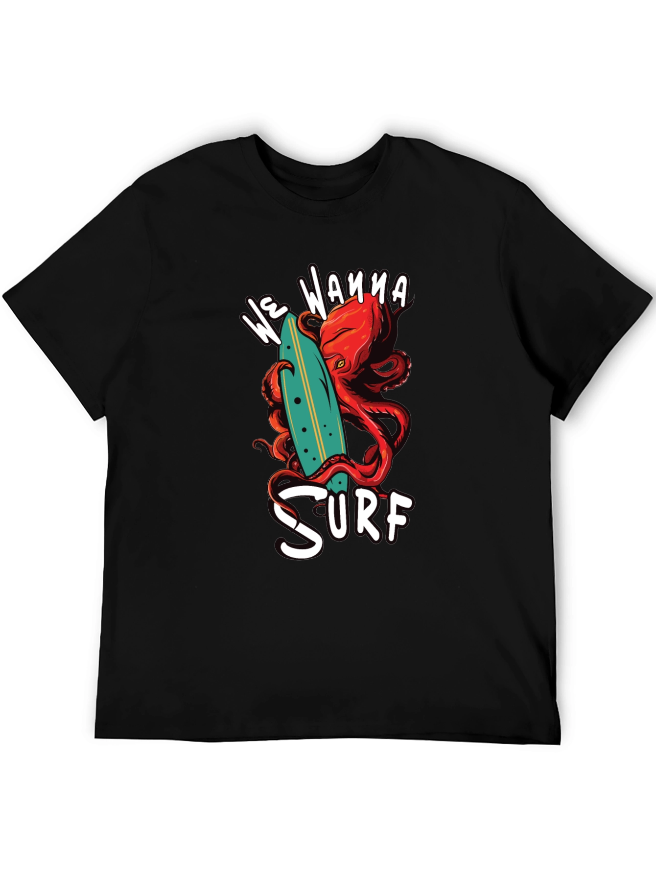 We Wanna Surf Octopus Graphic Tee