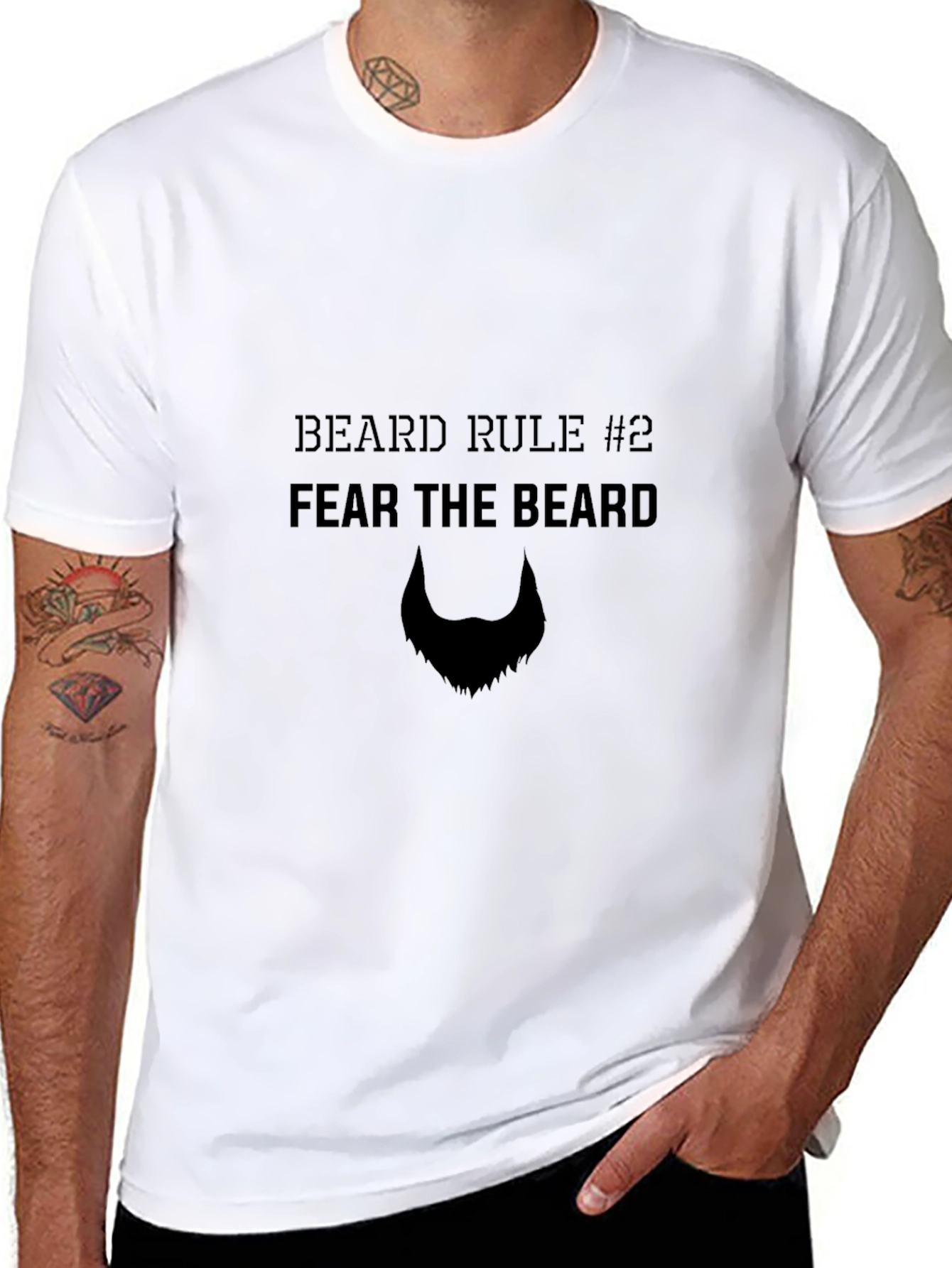 Fear the Beard Black Graphic Tee