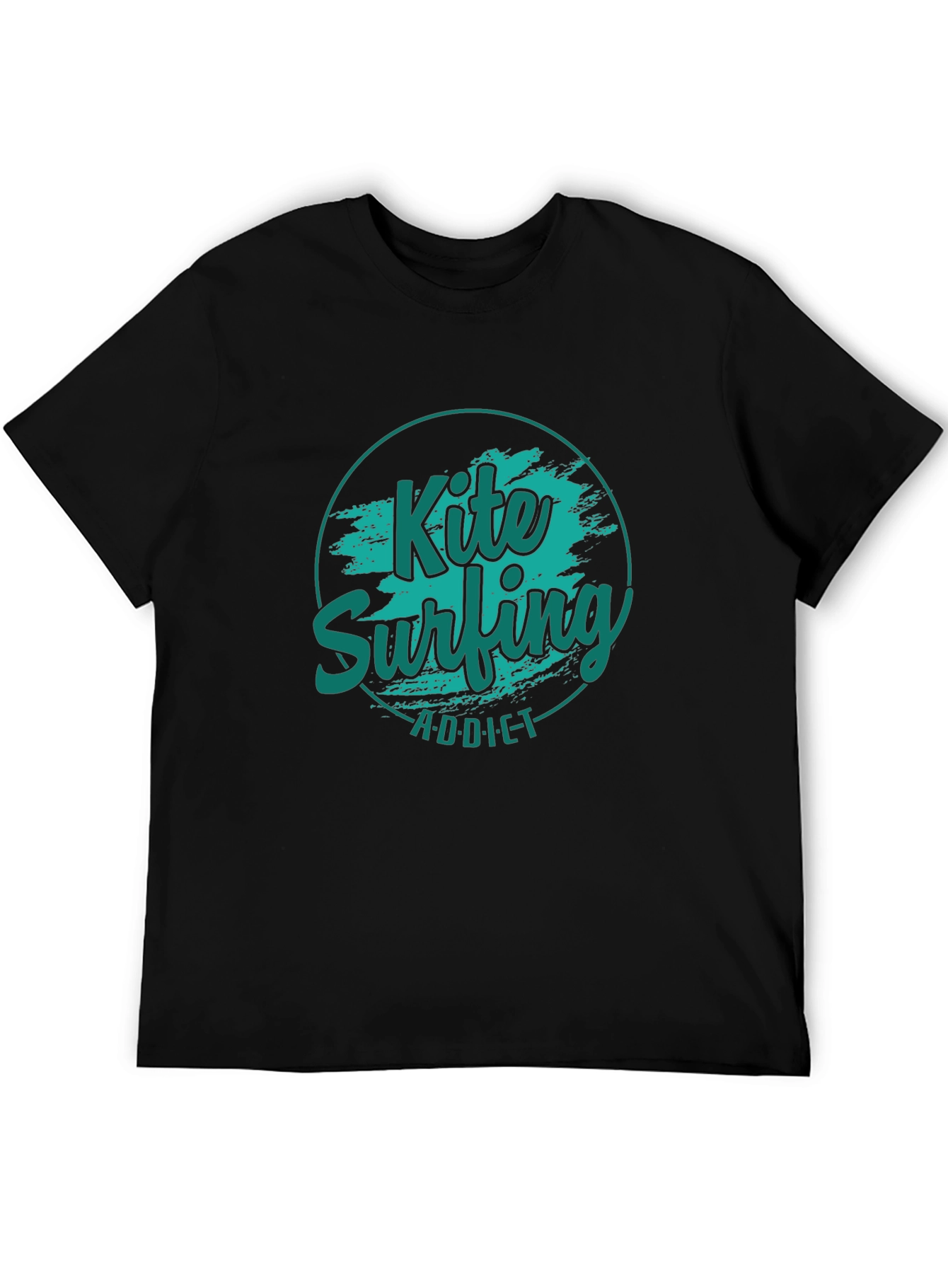 Kite Surfing Addict Black T-Shirt