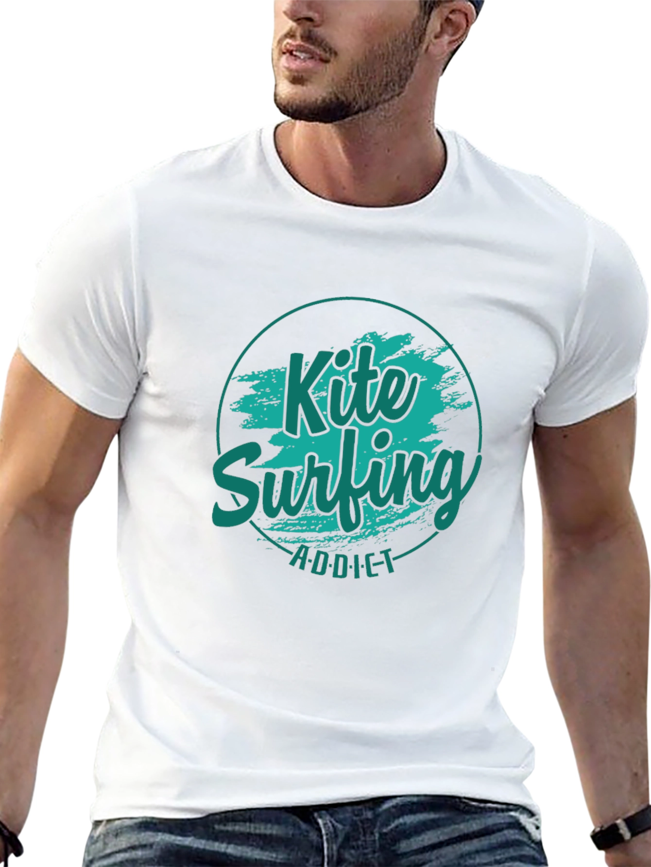 Kite Surfing Addict Black T-Shirt