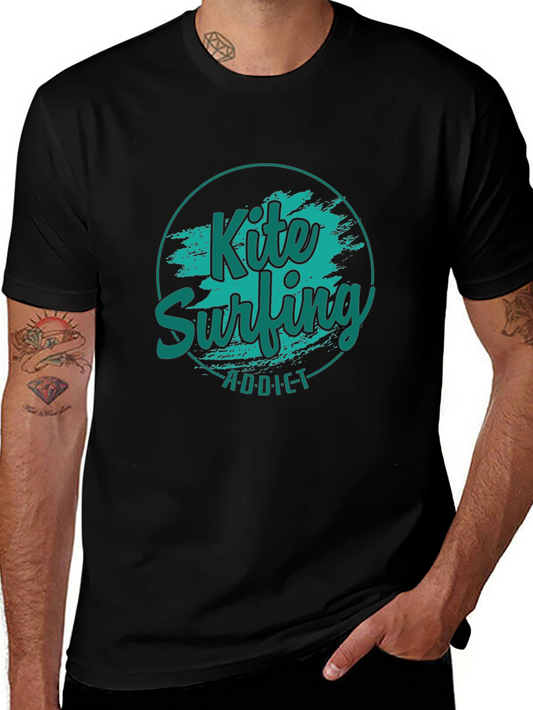 Kite Surfing Addict Black T-Shirt