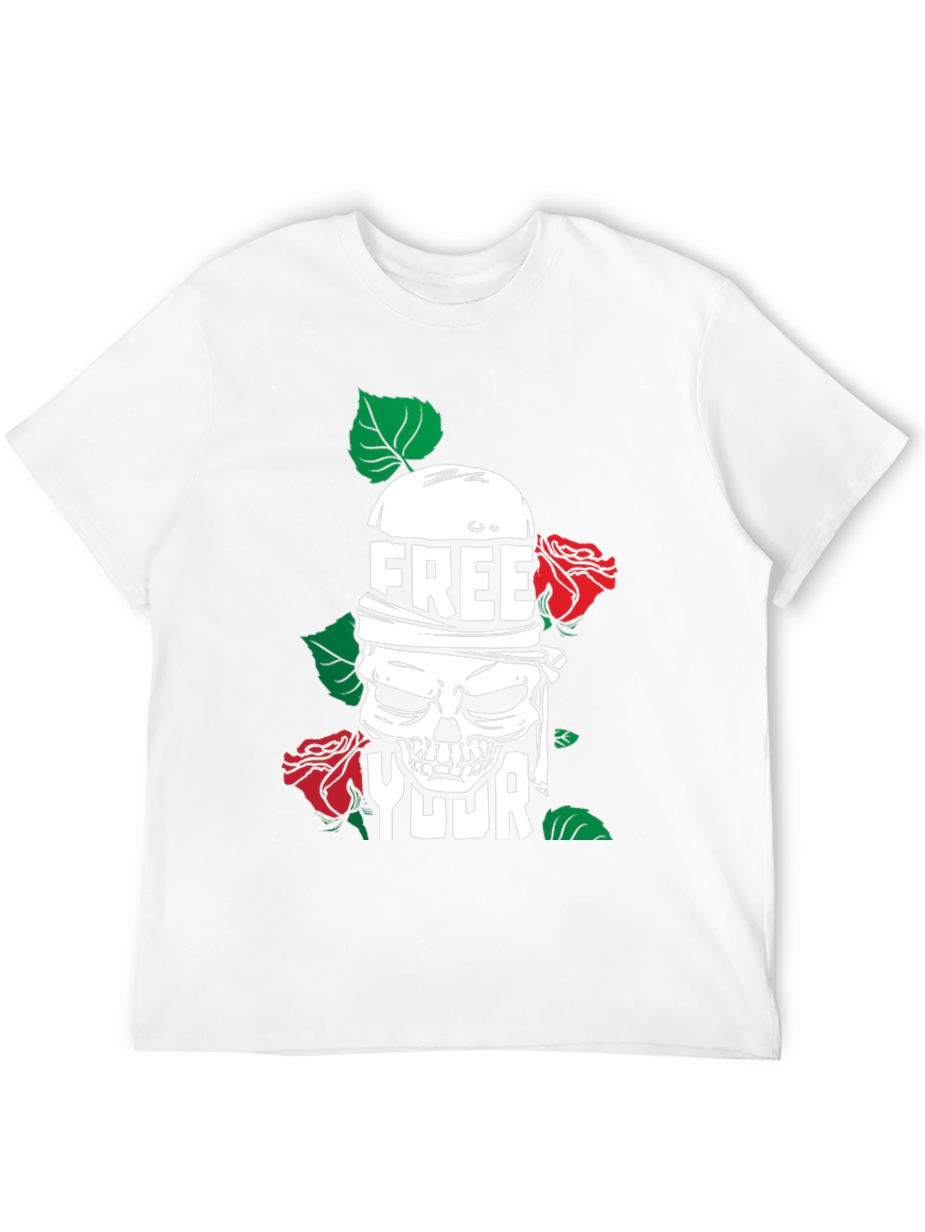 Free Your Mind Skull Graphic T-Shirt