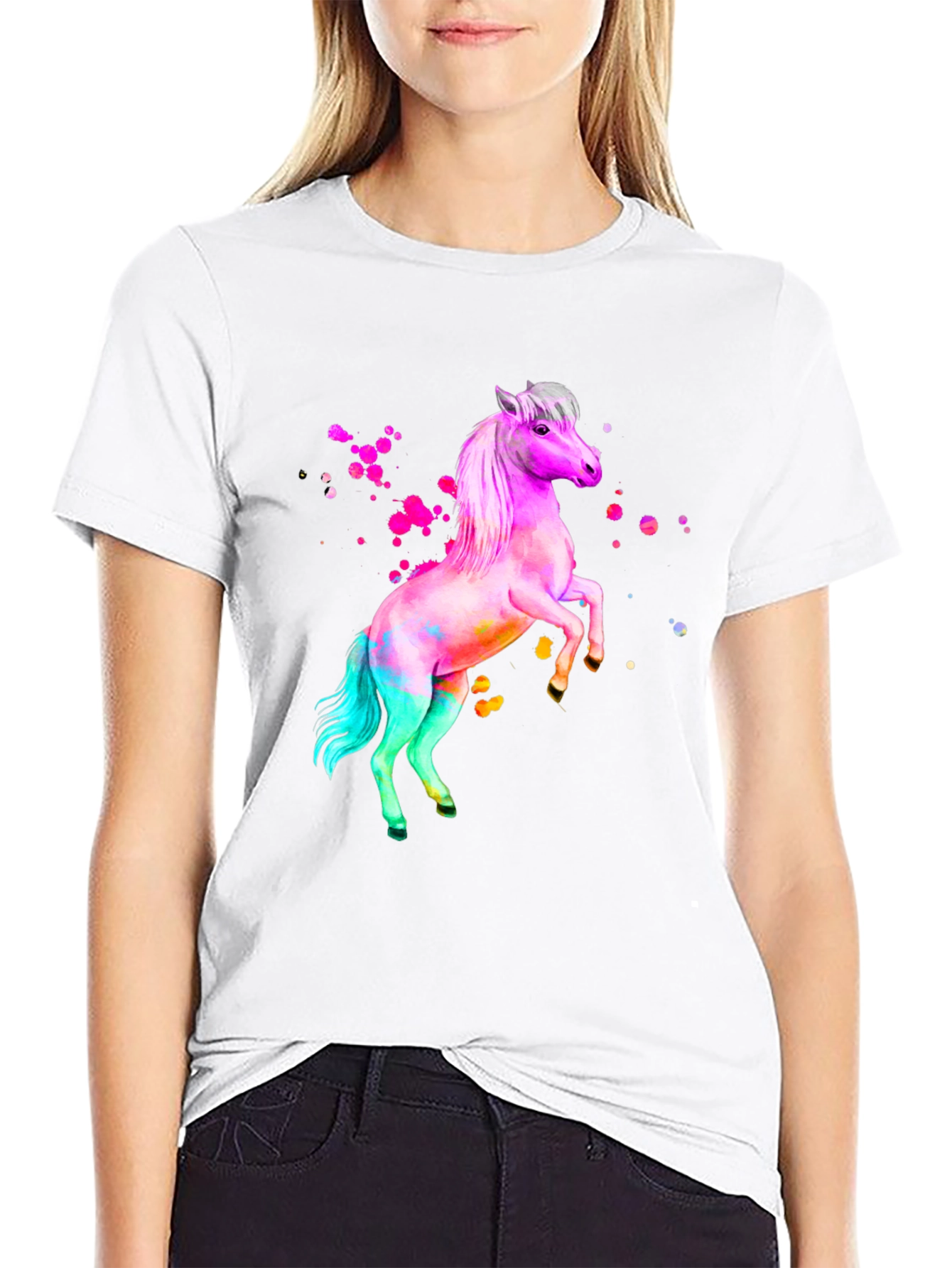 Rainbow Horse Graphic Tee