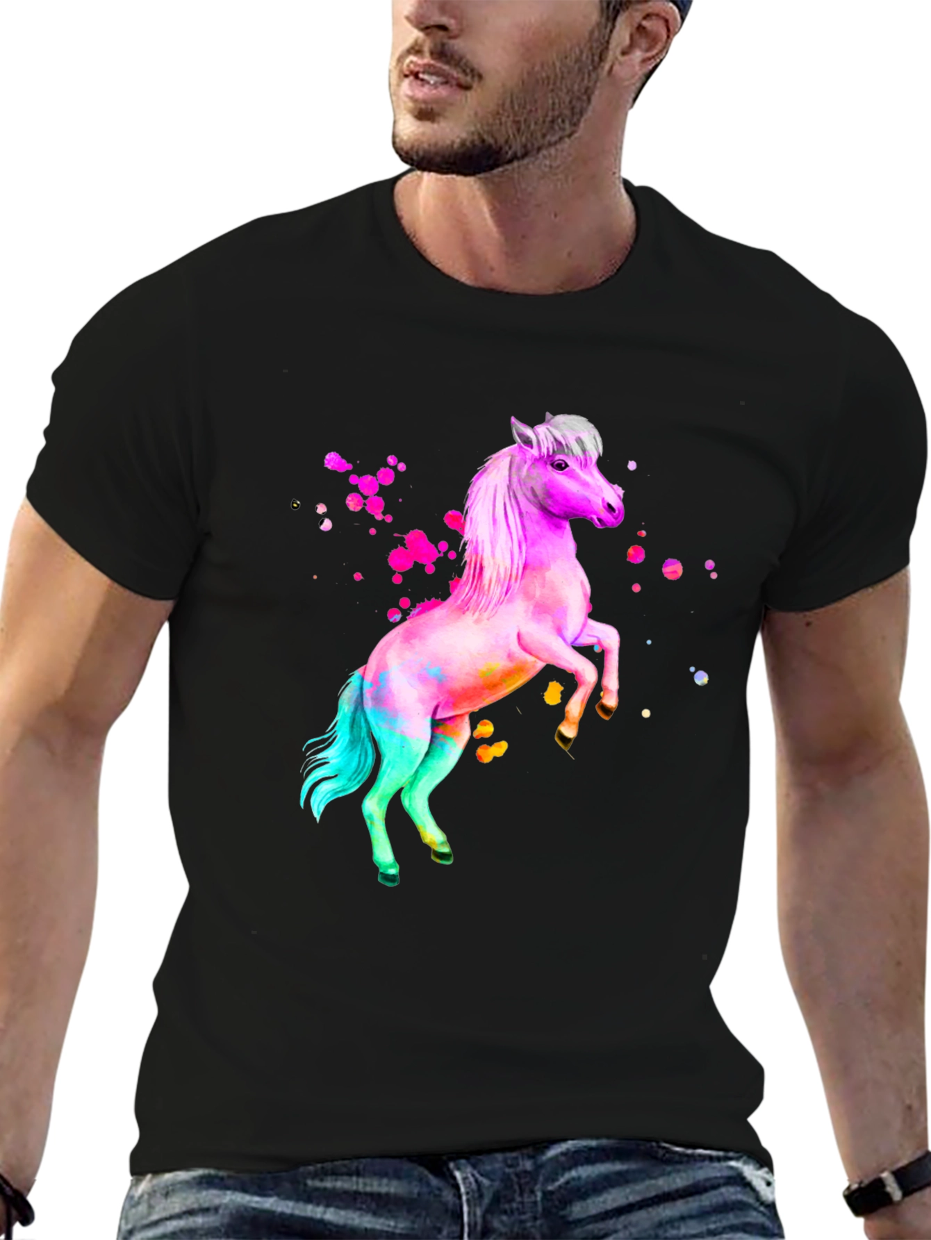 Rainbow Horse Graphic Tee