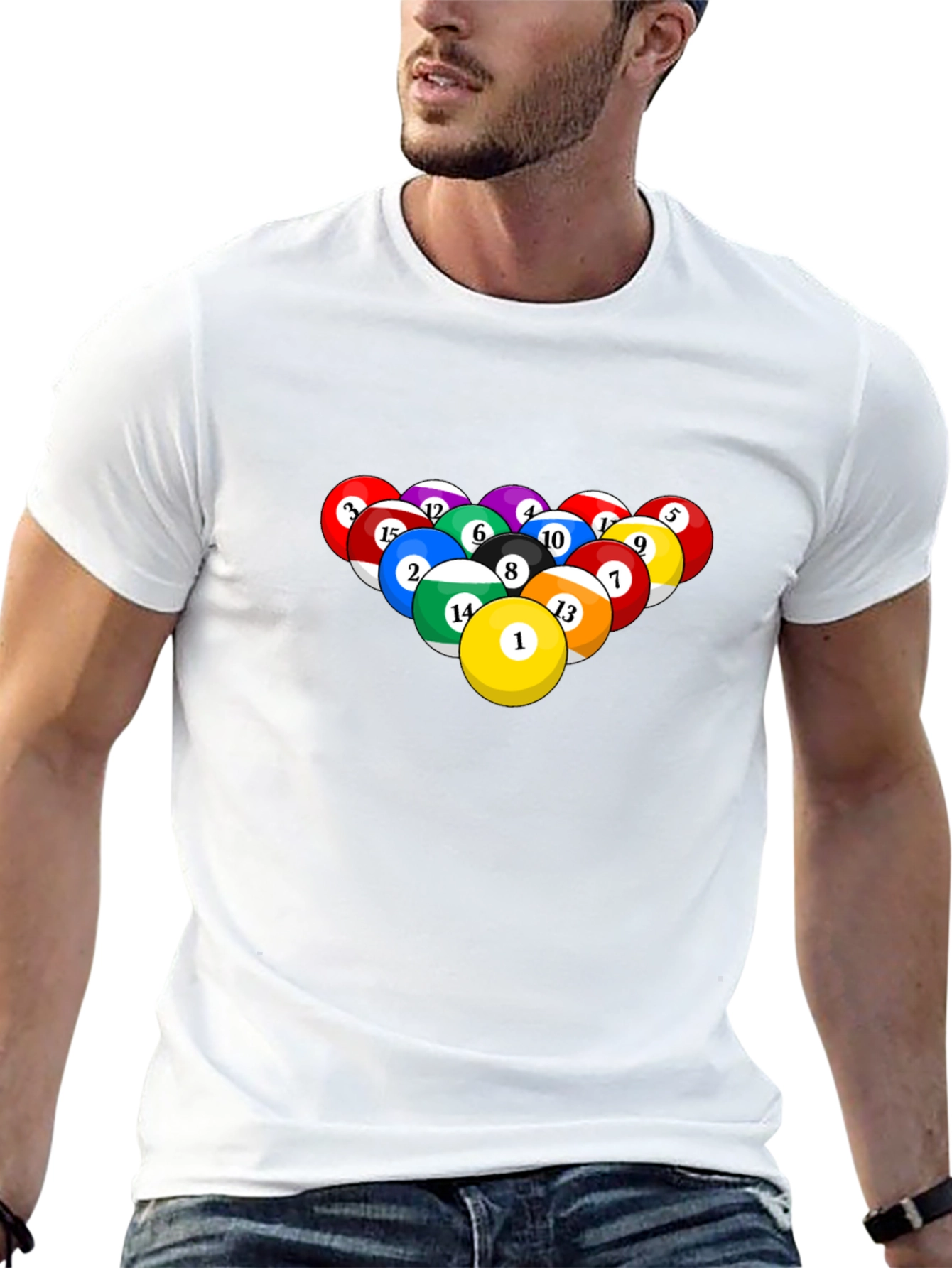 Pool Ball Graphic Tee - Billiards Lover T-Shirt