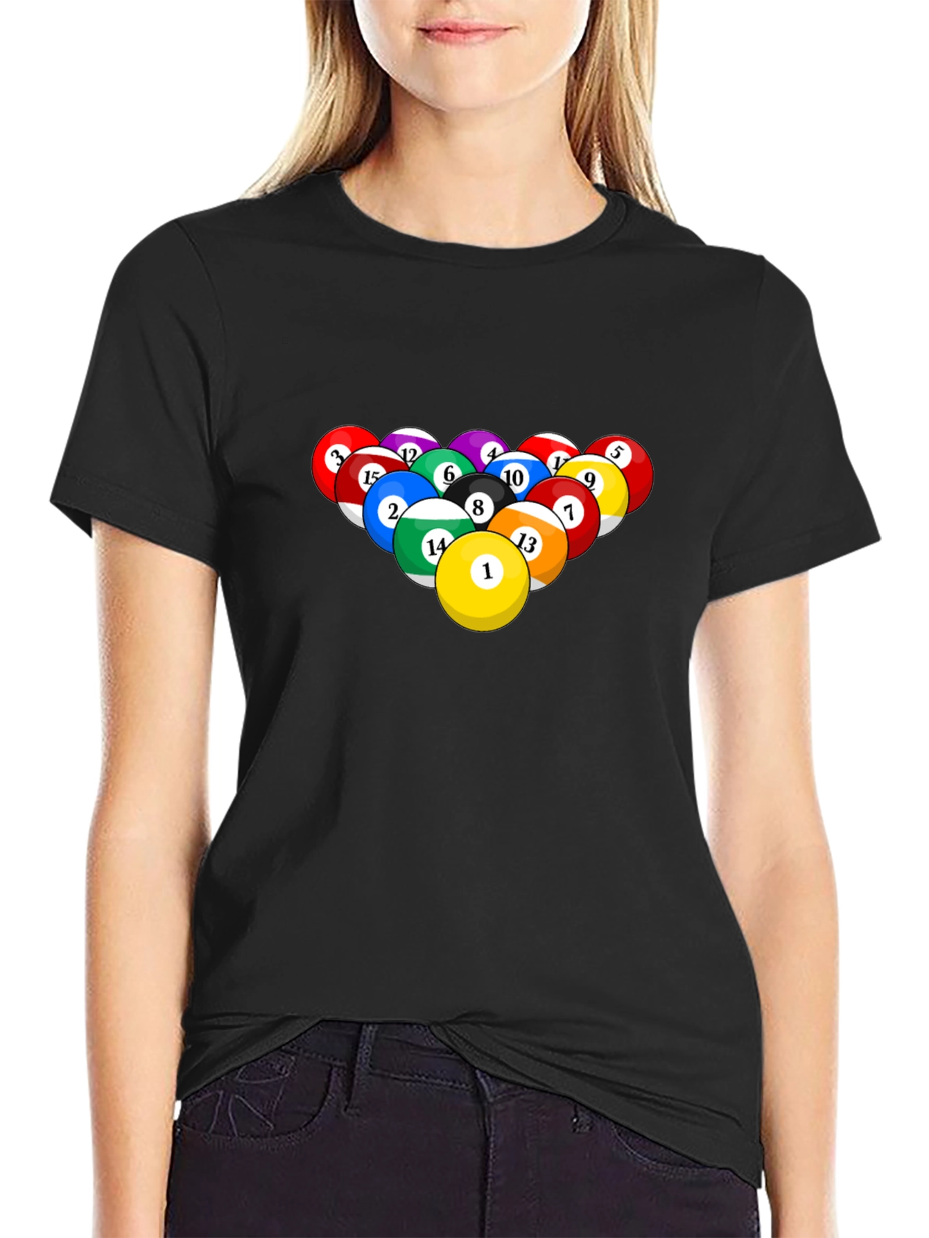 Pool Ball Graphic Tee - Billiards Lover T-Shirt