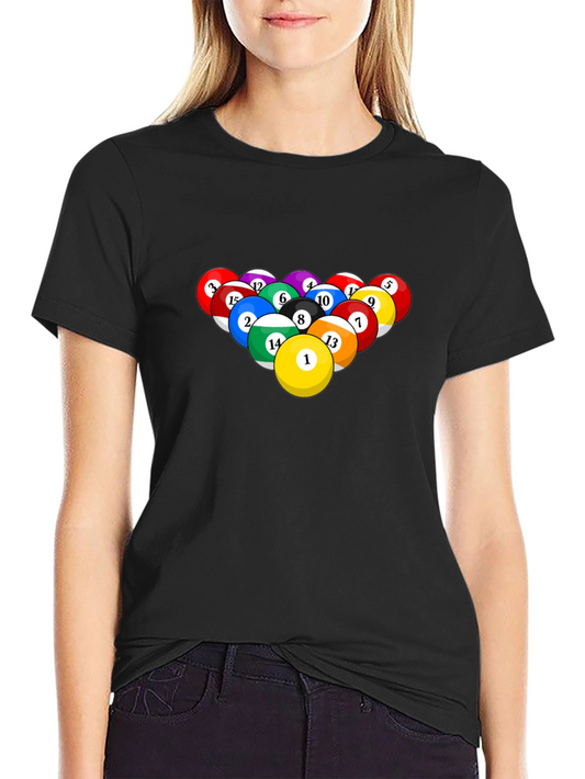 Pool Ball Graphic Tee - Billiards Lover T-Shirt
