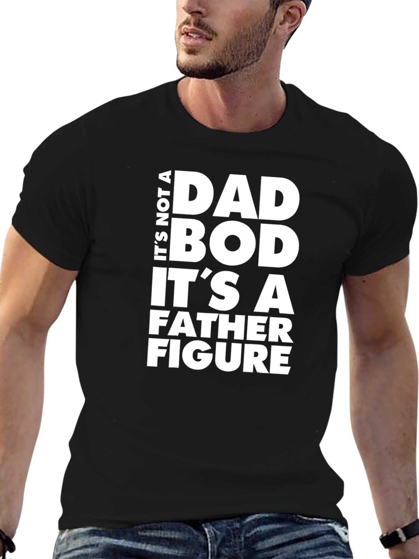 Dad Bod Father Figure Graphic T-Shirt