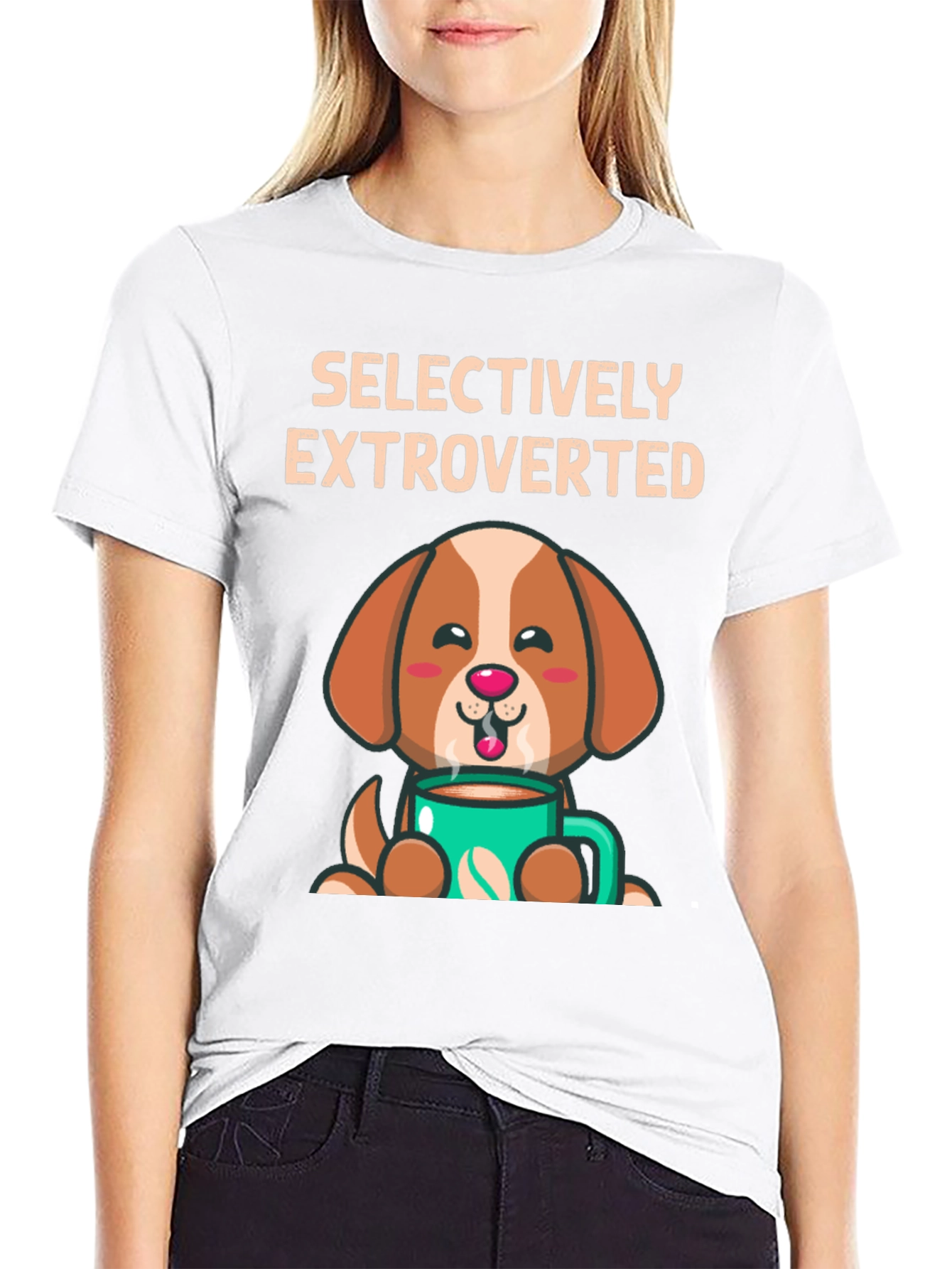 Selectively Extroverted Dog Coffee T-Shirt