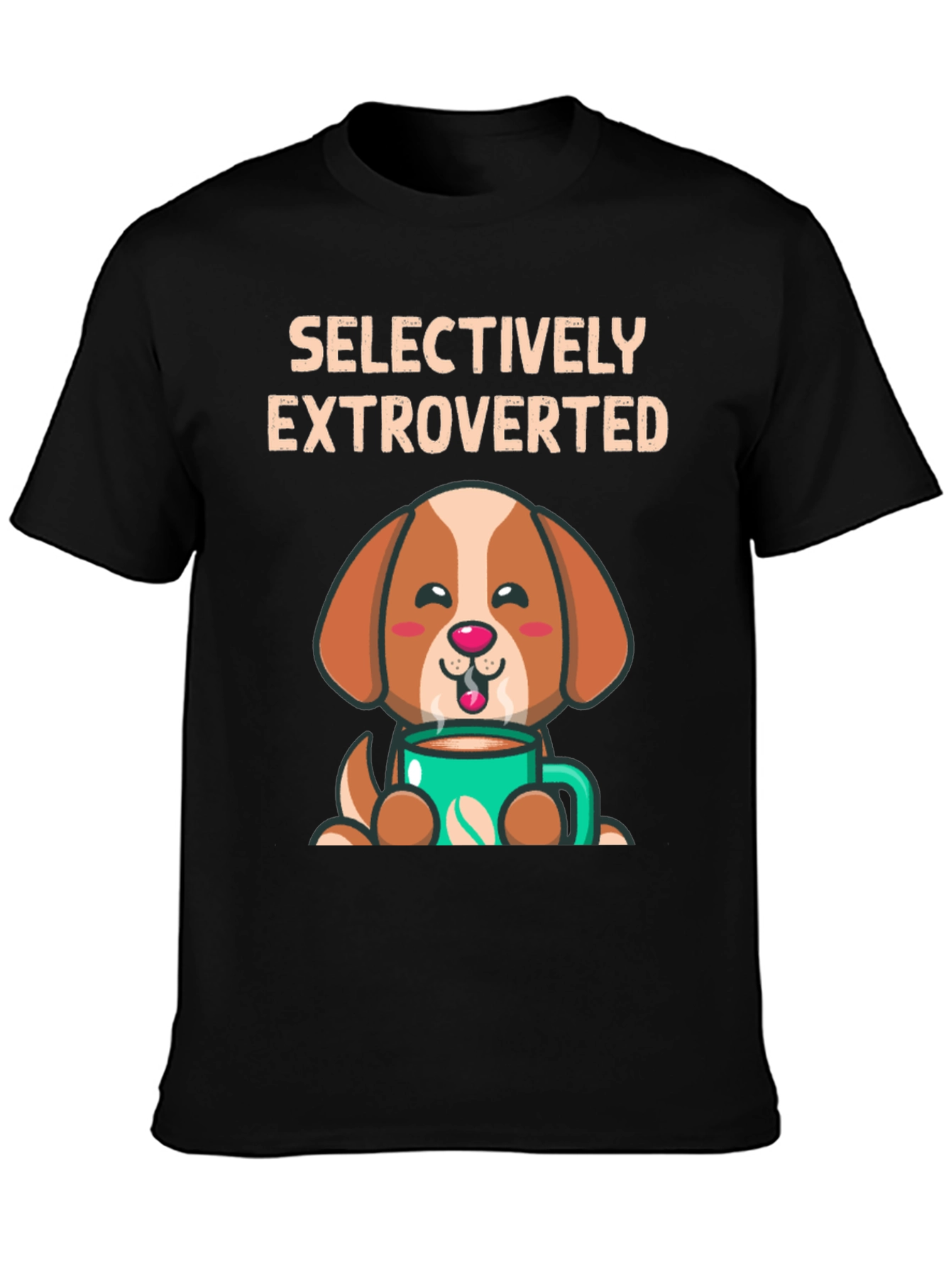 Selectively Extroverted Dog Coffee T-Shirt