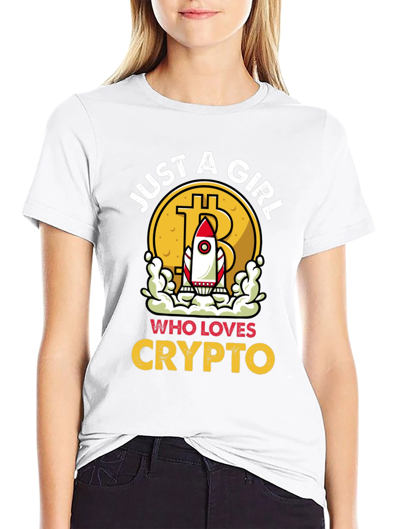 Just A Girl Who Loves Crypto T-Shirt