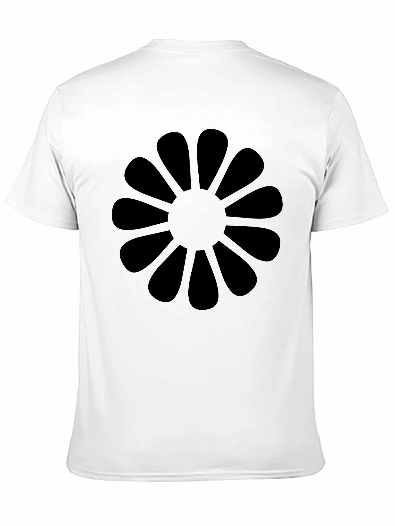 Black Flower Petal Graphic T-Shirt