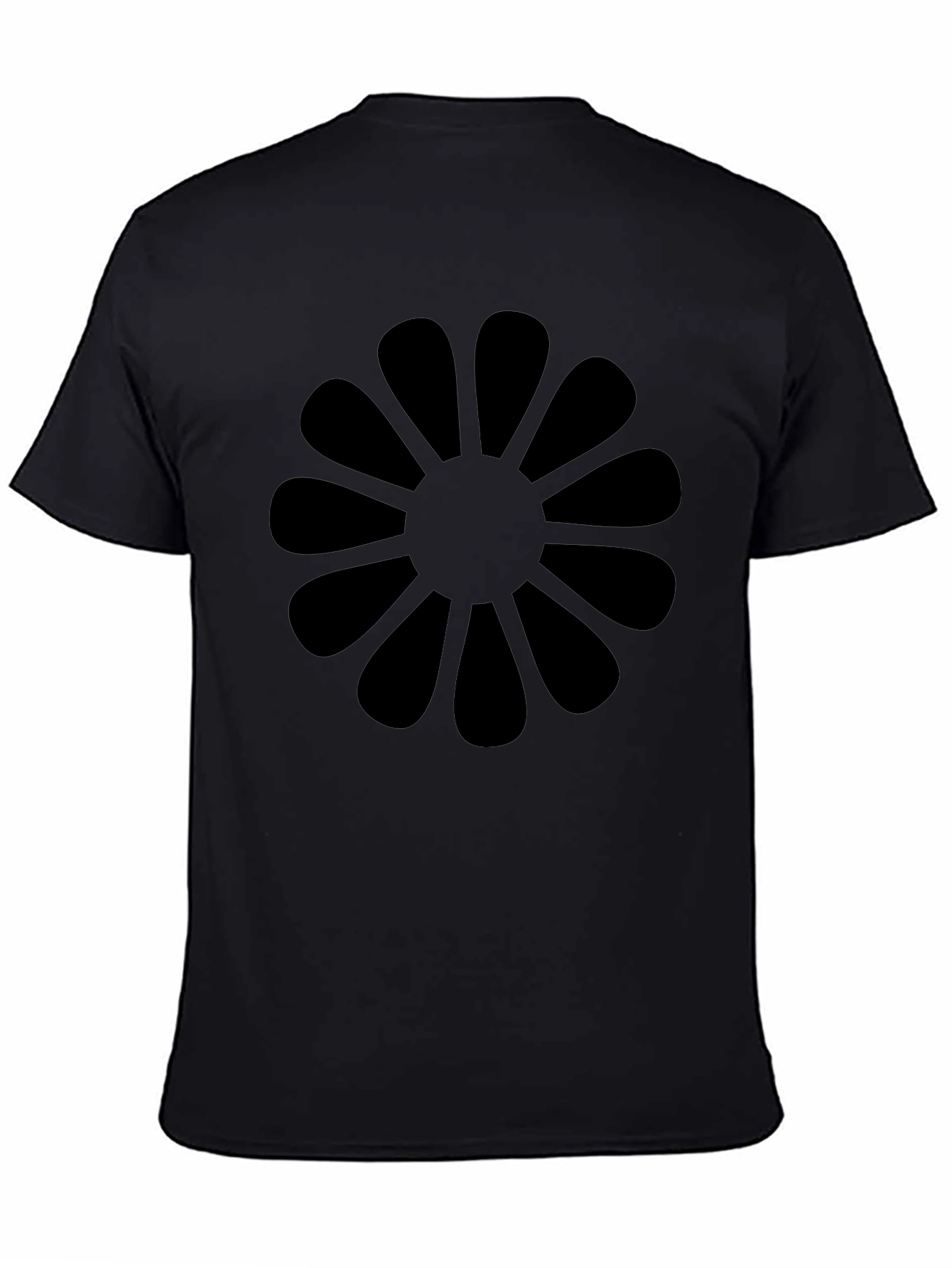 Black Flower Petal Graphic T-Shirt