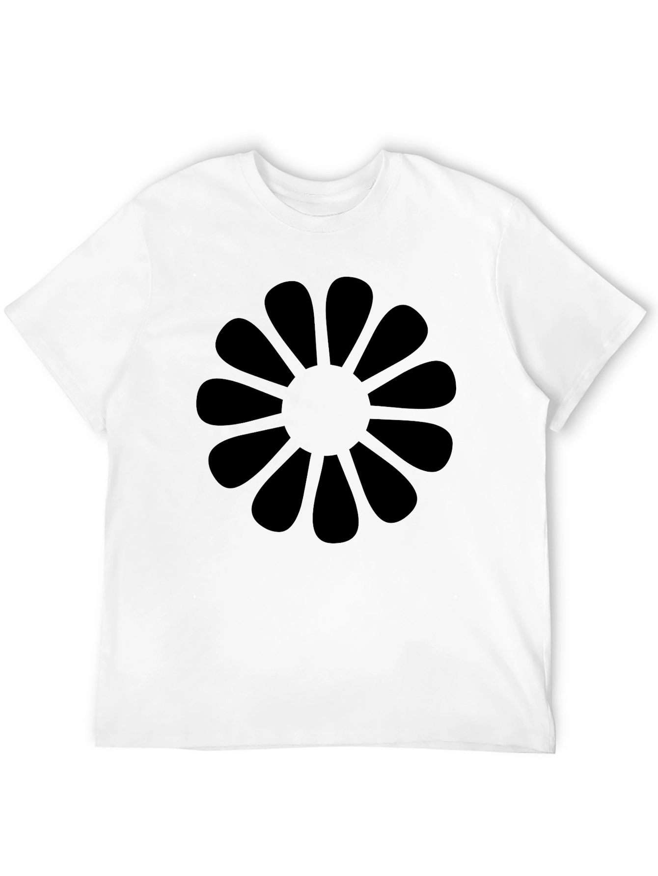 Black Flower Petal Graphic T-Shirt