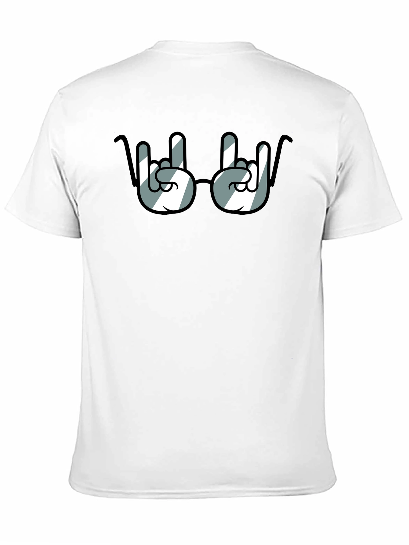 Rock On! Novelty Graphic Print Crew Neck T-Shirt