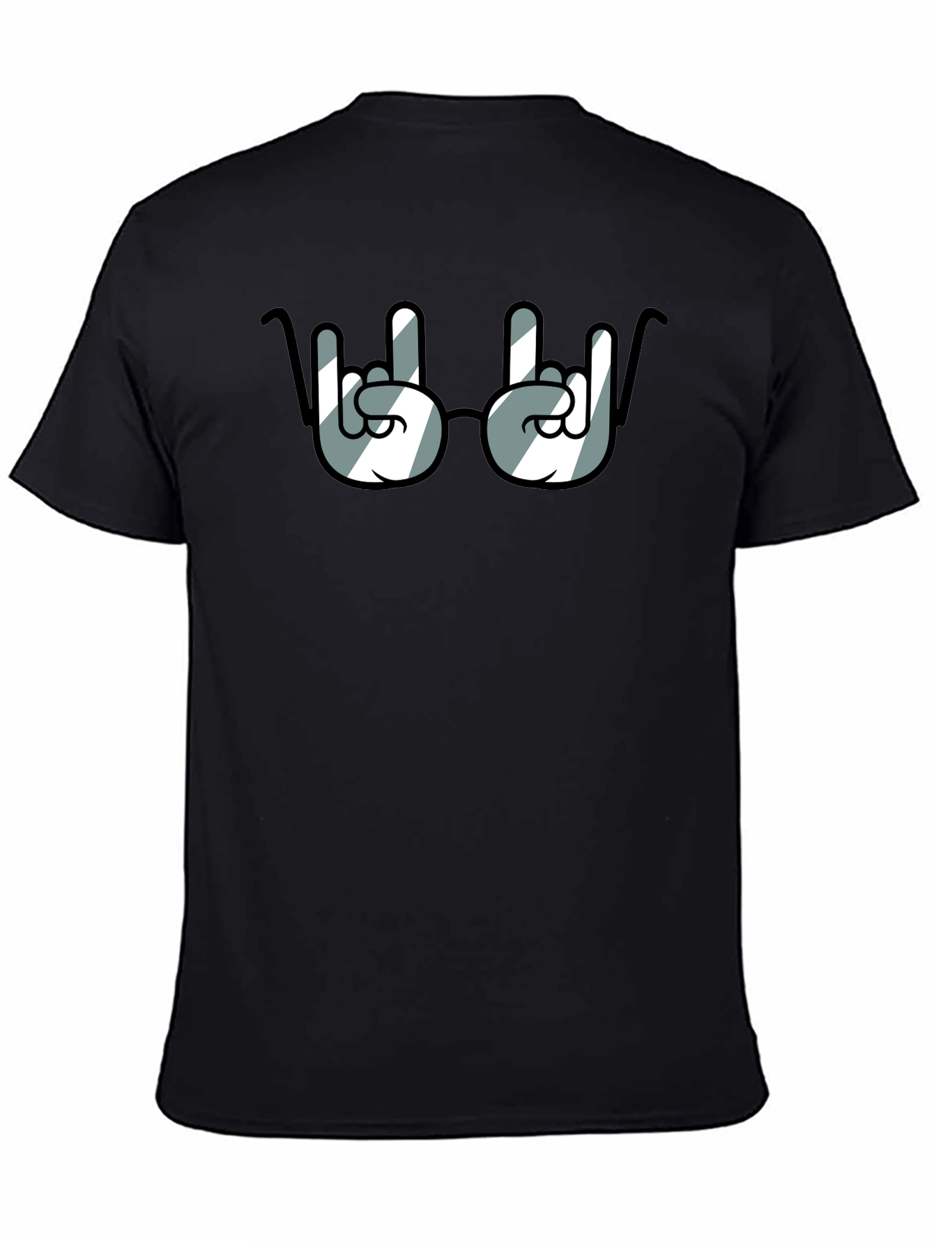 Rock On! Novelty Graphic Print Crew Neck T-Shirt