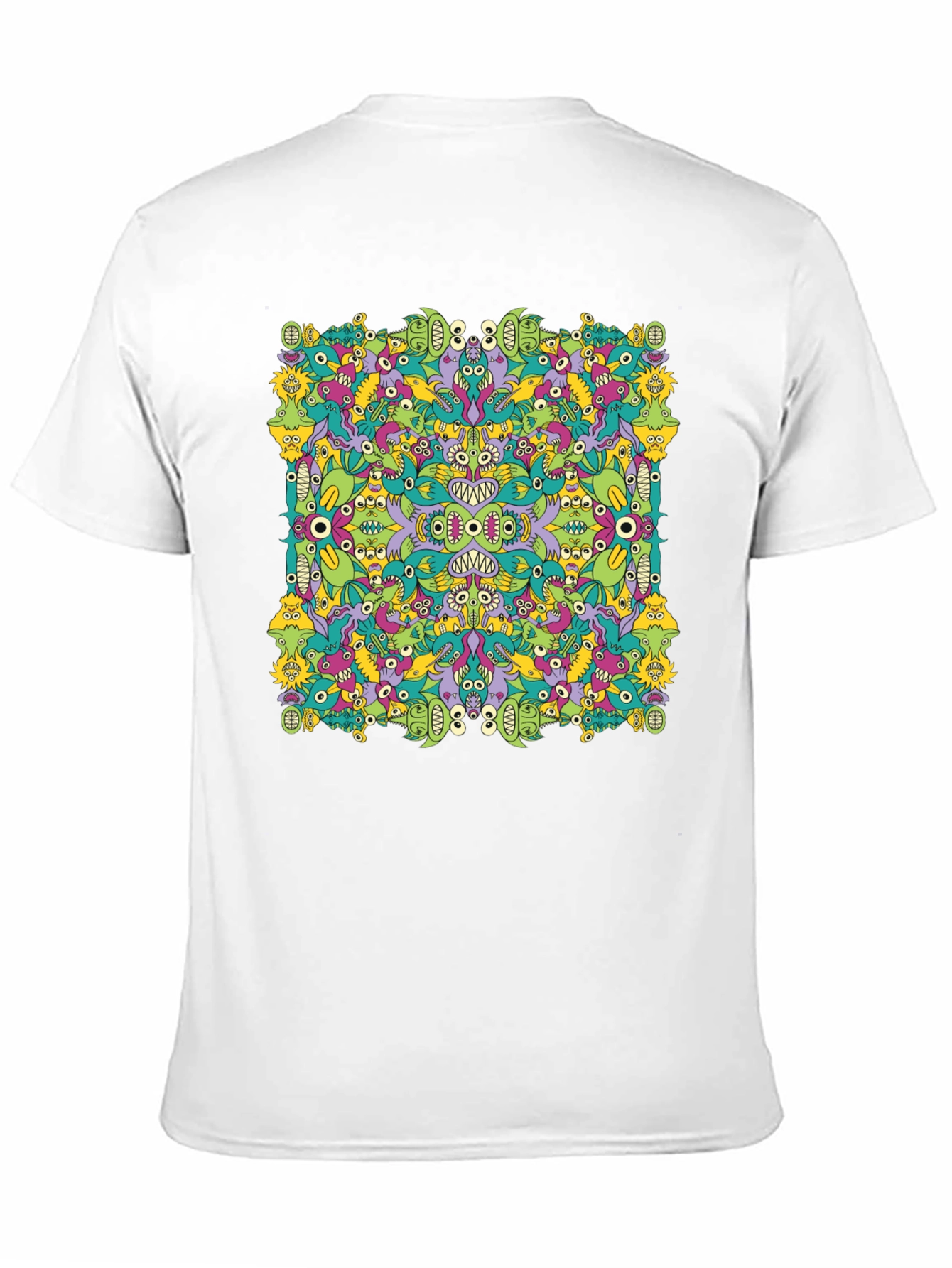 Funky Monster Doodle Graphic Tee - Black