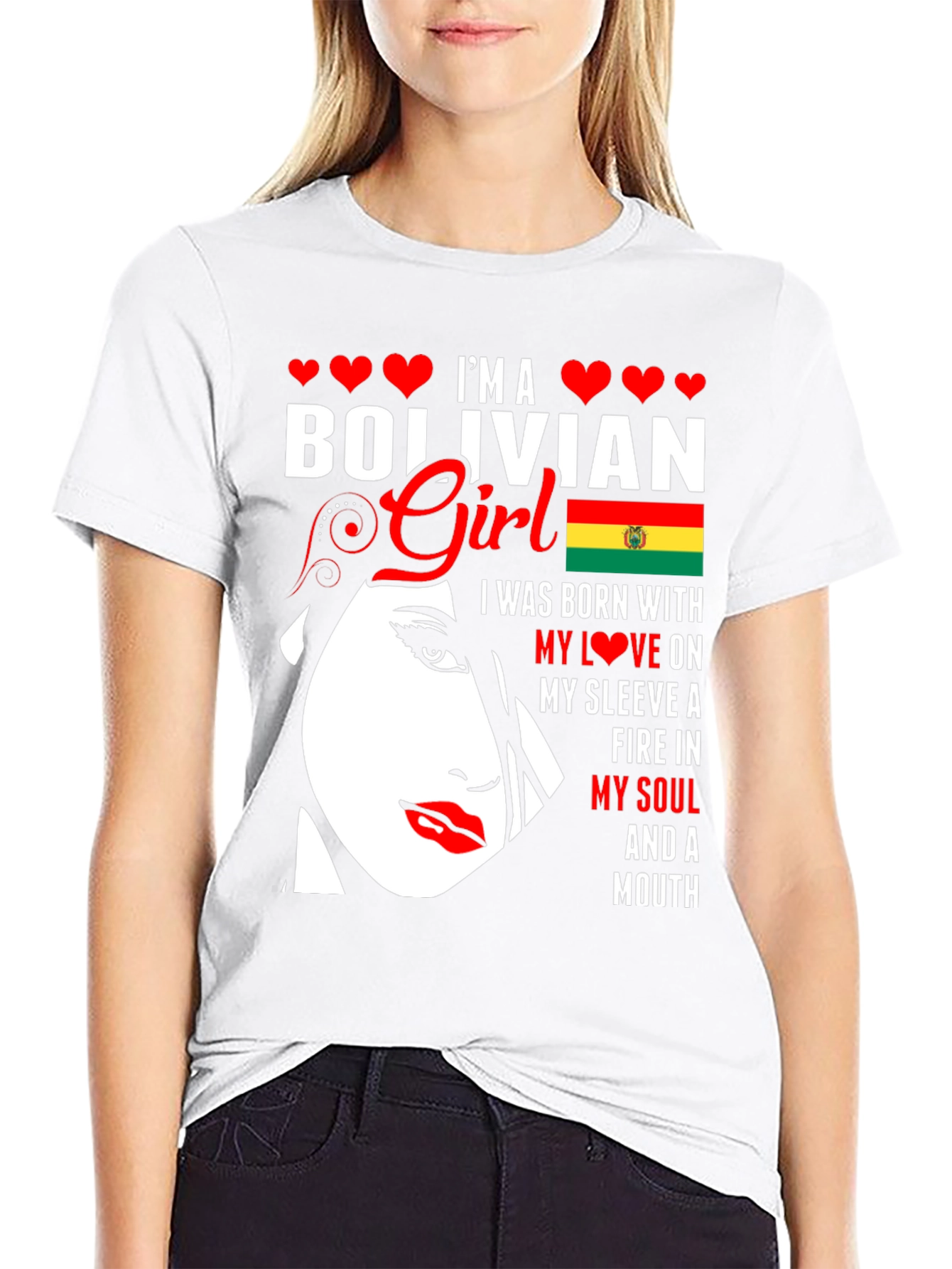 Bolivian Girl T-Shirt - Patriotic Pride