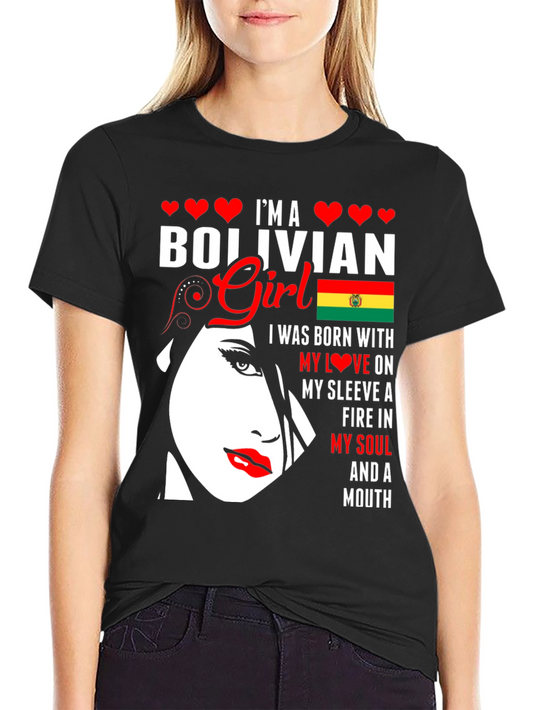 Bolivian Girl T-Shirt - Patriotic Pride