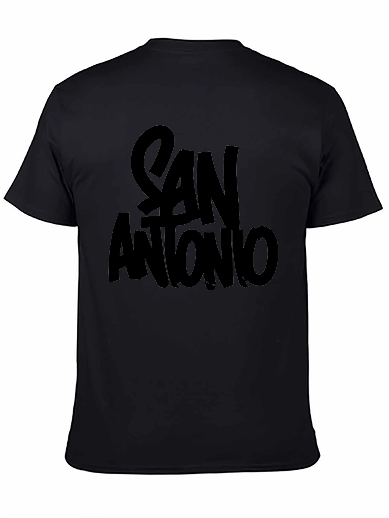 San Antonio Graphic T-Shirt - Black Crew Neck Tee