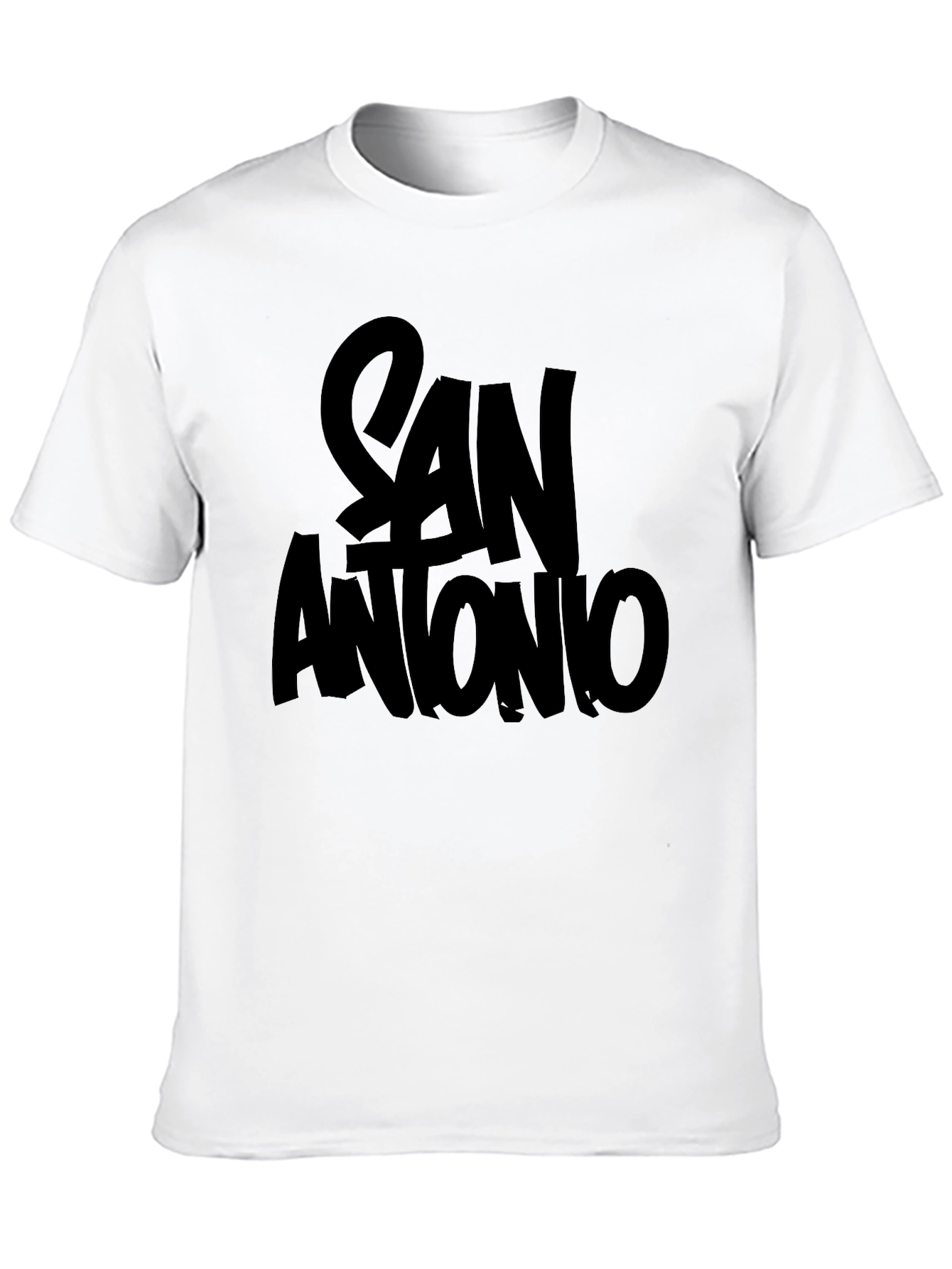 San Antonio Graphic T-Shirt - Black Crew Neck Tee