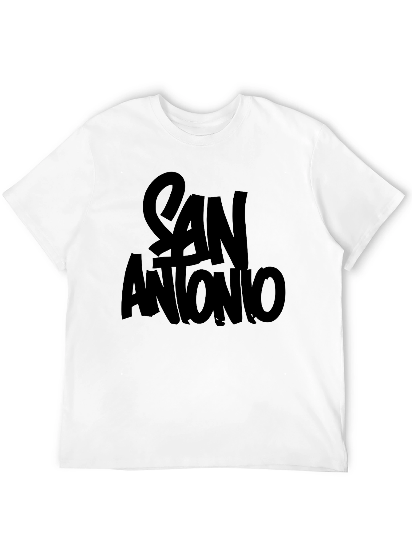 San Antonio Graphic T-Shirt - Black Crew Neck Tee