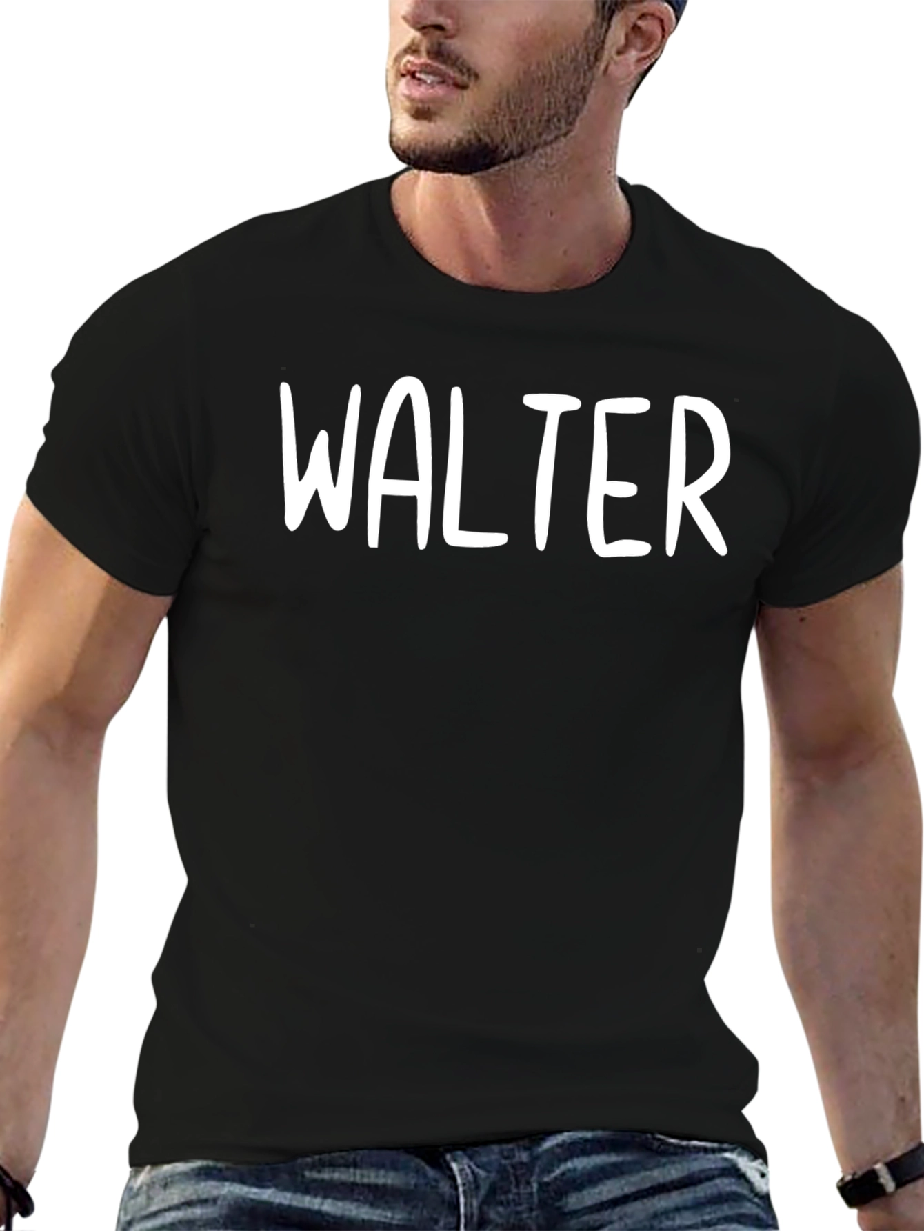 Walter T-Shirt - Black Cotton Tee