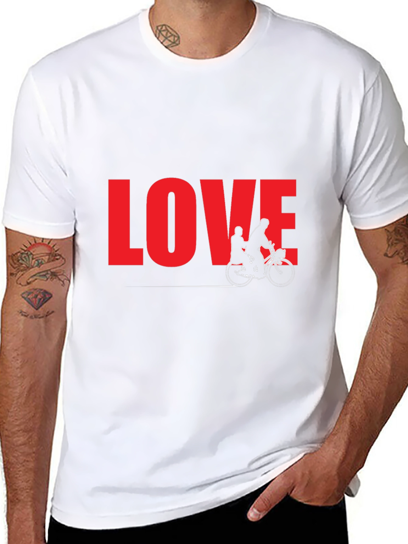 Love Tandem Bike Graphic Tee