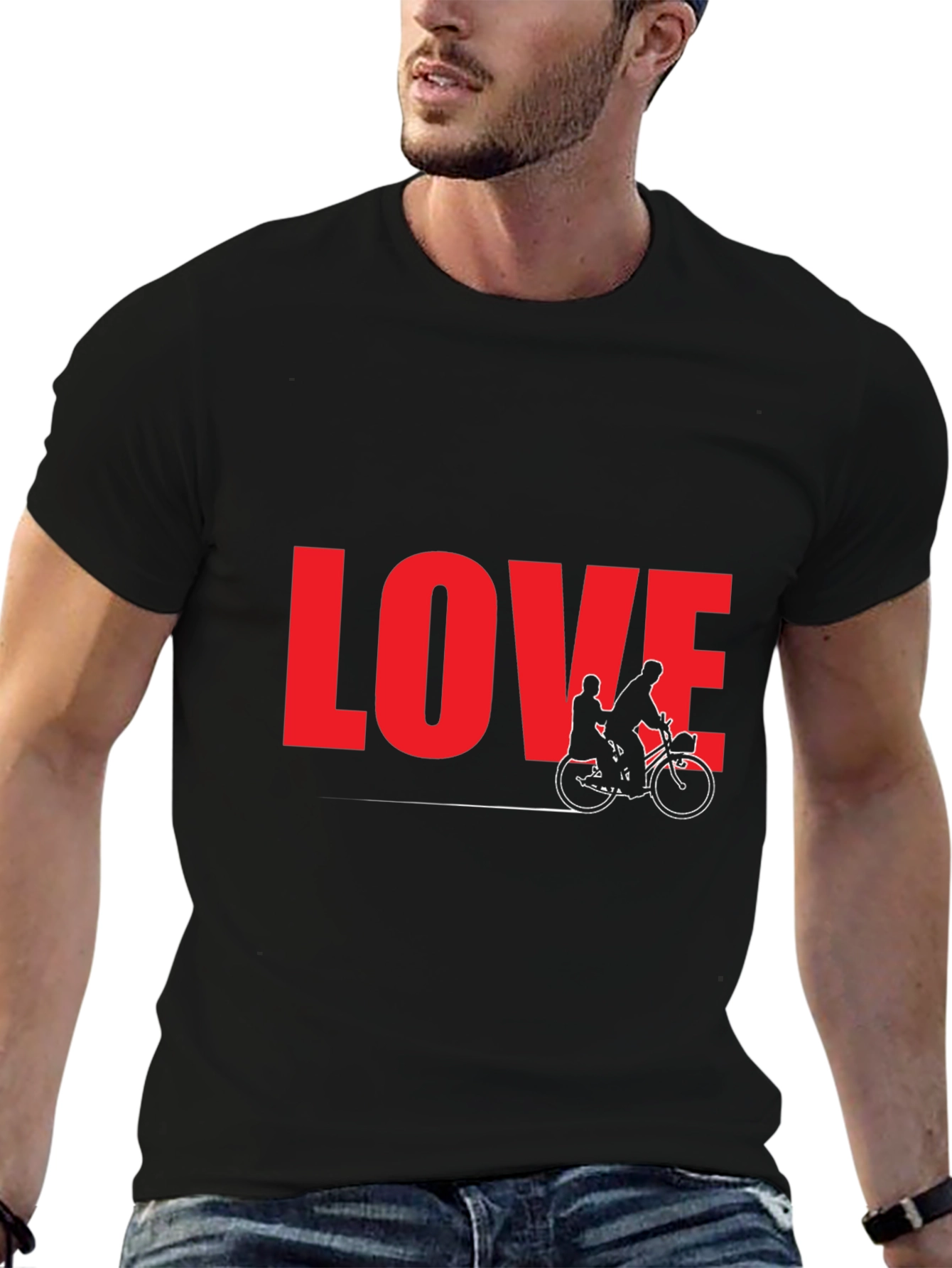 Love Tandem Bike Graphic Tee