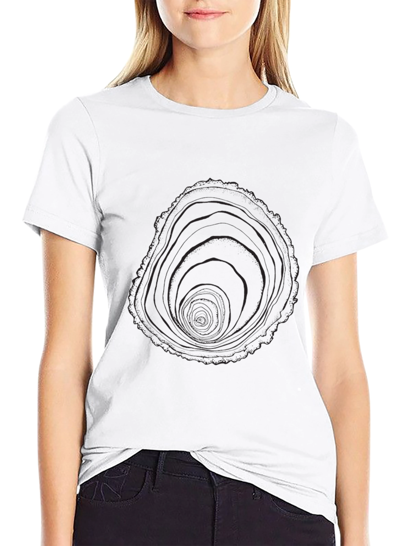 Tree Ring Graphic Black T-Shirt