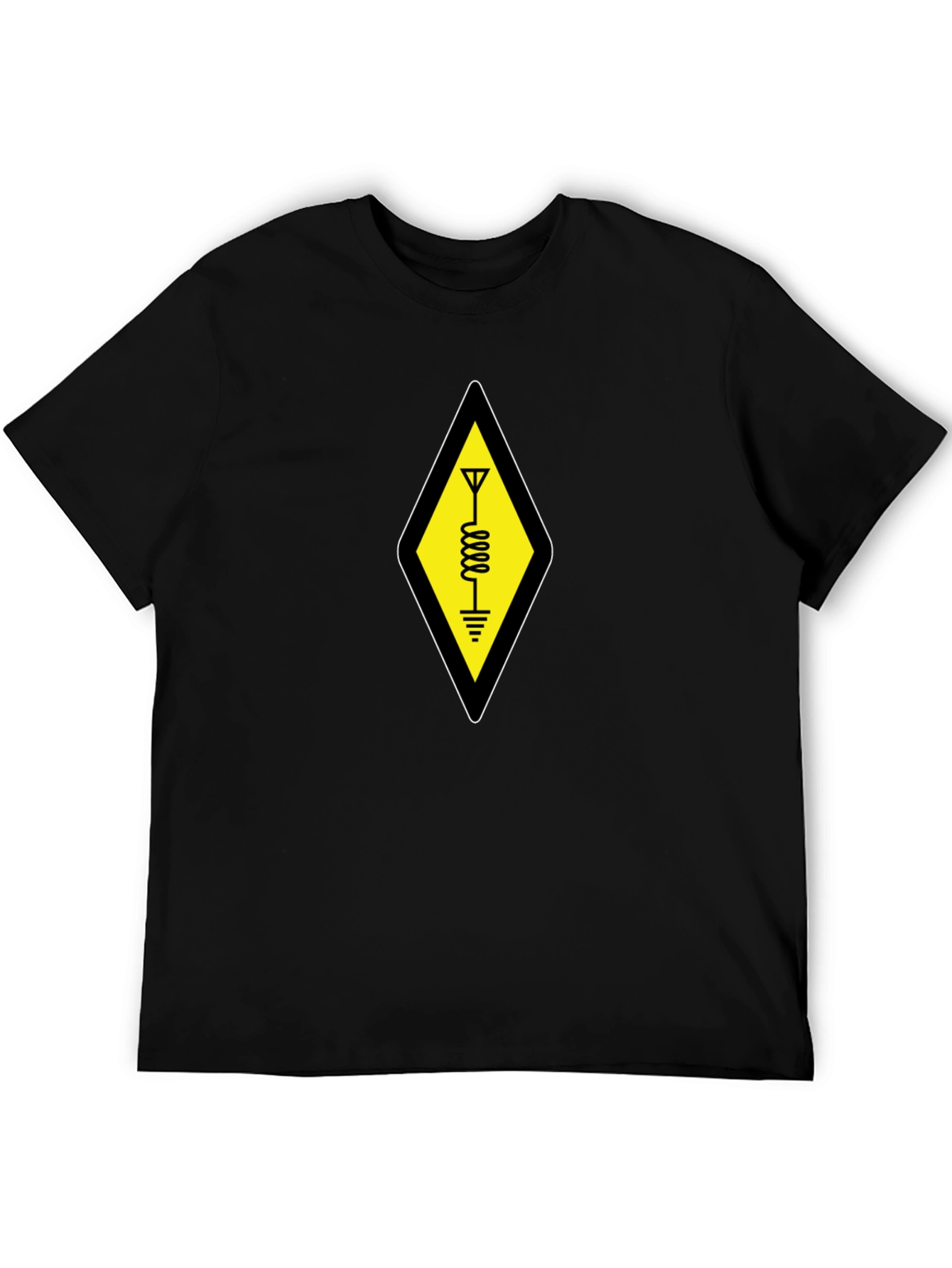 Ham Radio Operator T-Shirt - Yellow Diamond Design