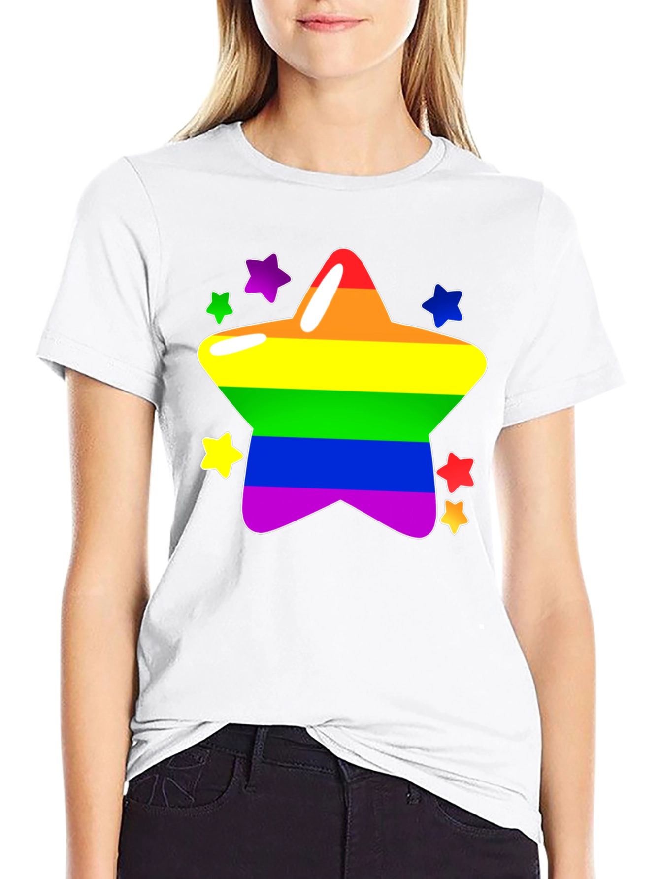 Rainbow Star Graphic Tee - Pride T-Shirt