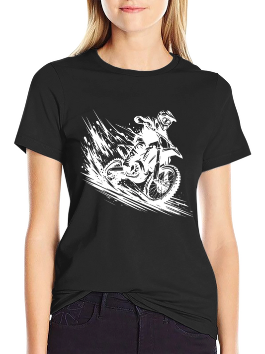 Motorcross Rider Black Graphic Tee