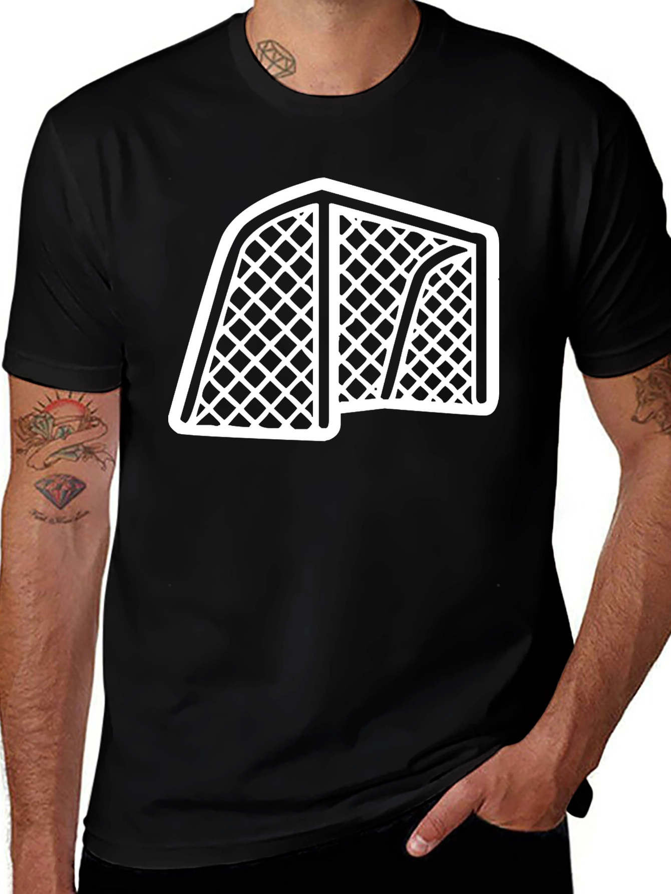 Hockey Goal T-Shirt - Black Graphic Tee