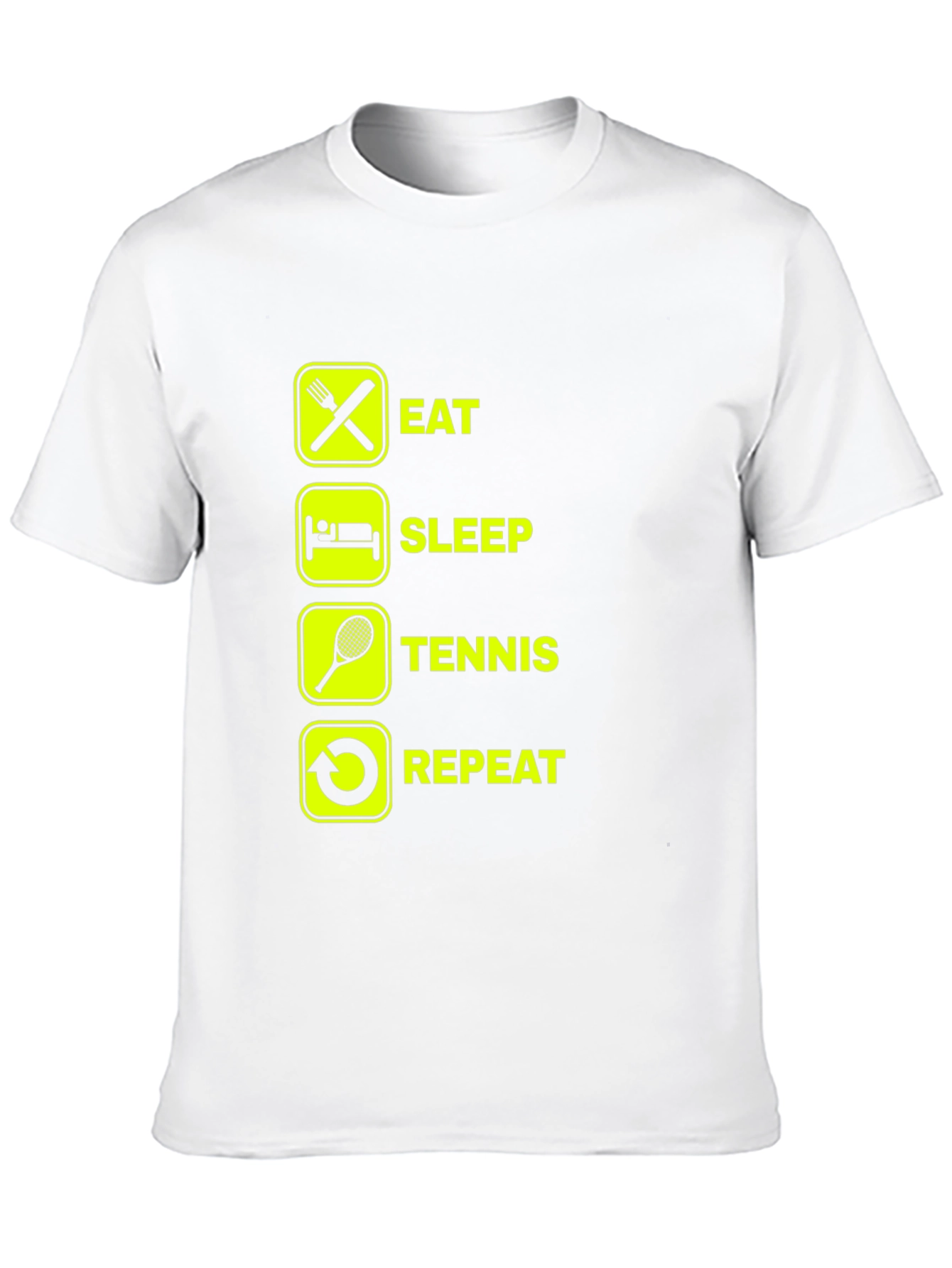 Eat Sleep Tennis Repeat Black T-Shirt