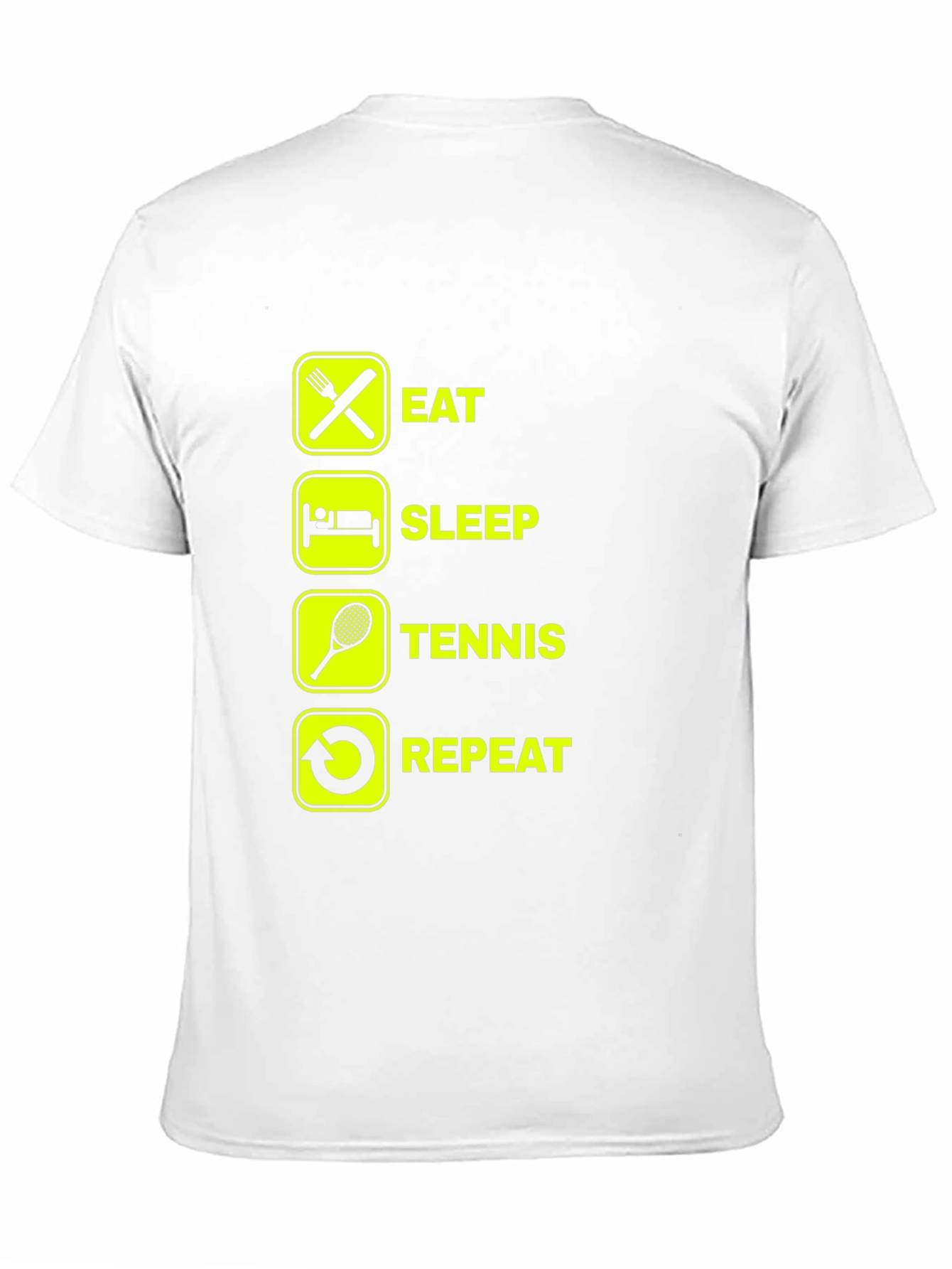 Eat Sleep Tennis Repeat Black T-Shirt